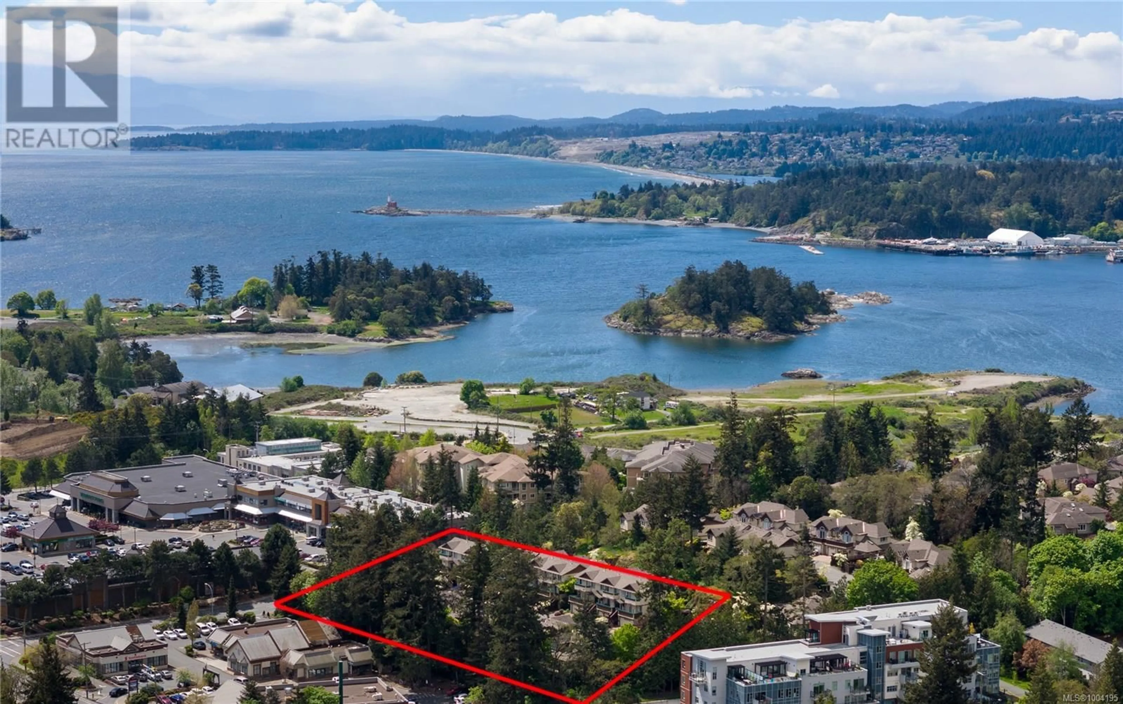 A pic from outside/outdoor area/front of a property/back of a property/a pic from drone, water/lake/river/ocean view for 16 - 106 ALDERSMITH PLACE, View Royal British Columbia V9A7M8