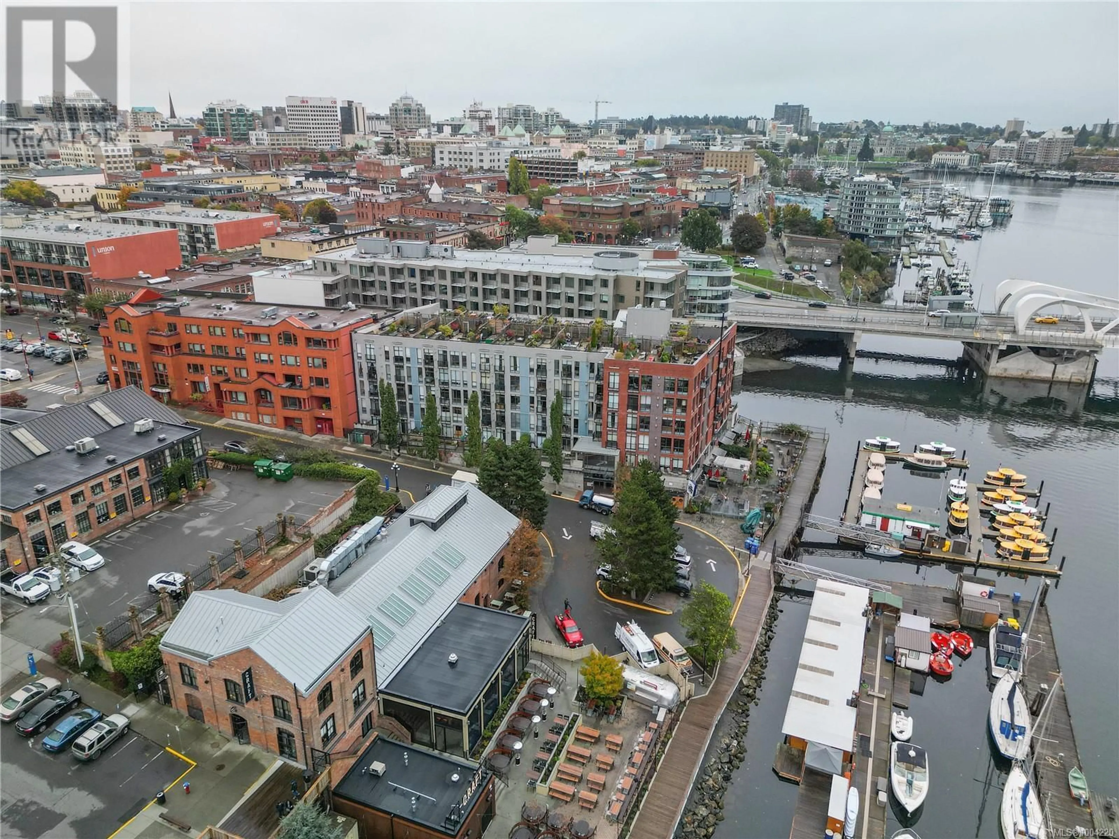A pic from outside/outdoor area/front of a property/back of a property/a pic from drone, city buildings view from balcony for 115 - 409 SWIFT STREET, Victoria British Columbia V8W1S2