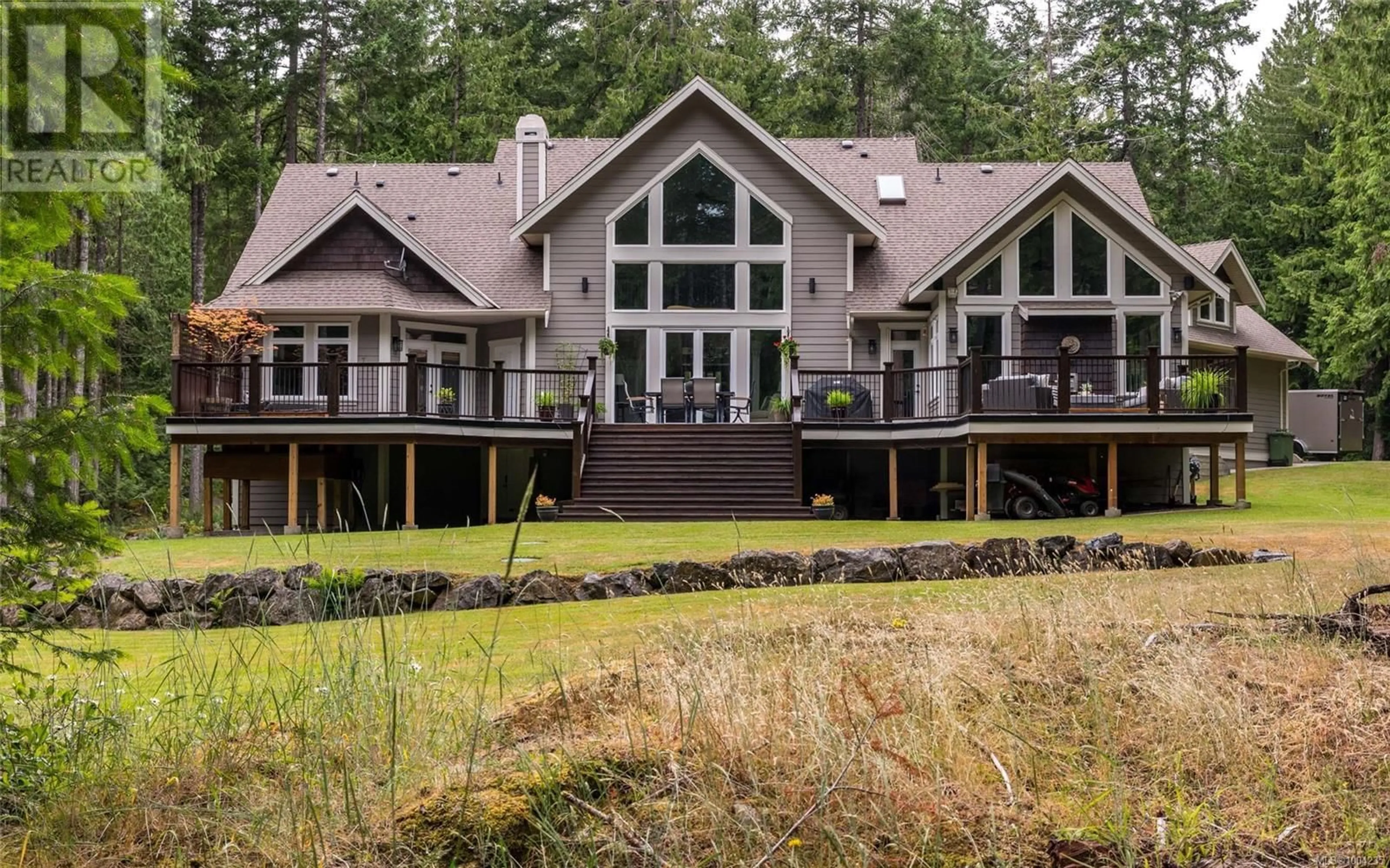Home with vinyl exterior material, water/lake/river/ocean view for 1453 WHITE PINE TERRACE, Highlands British Columbia V9B6J3