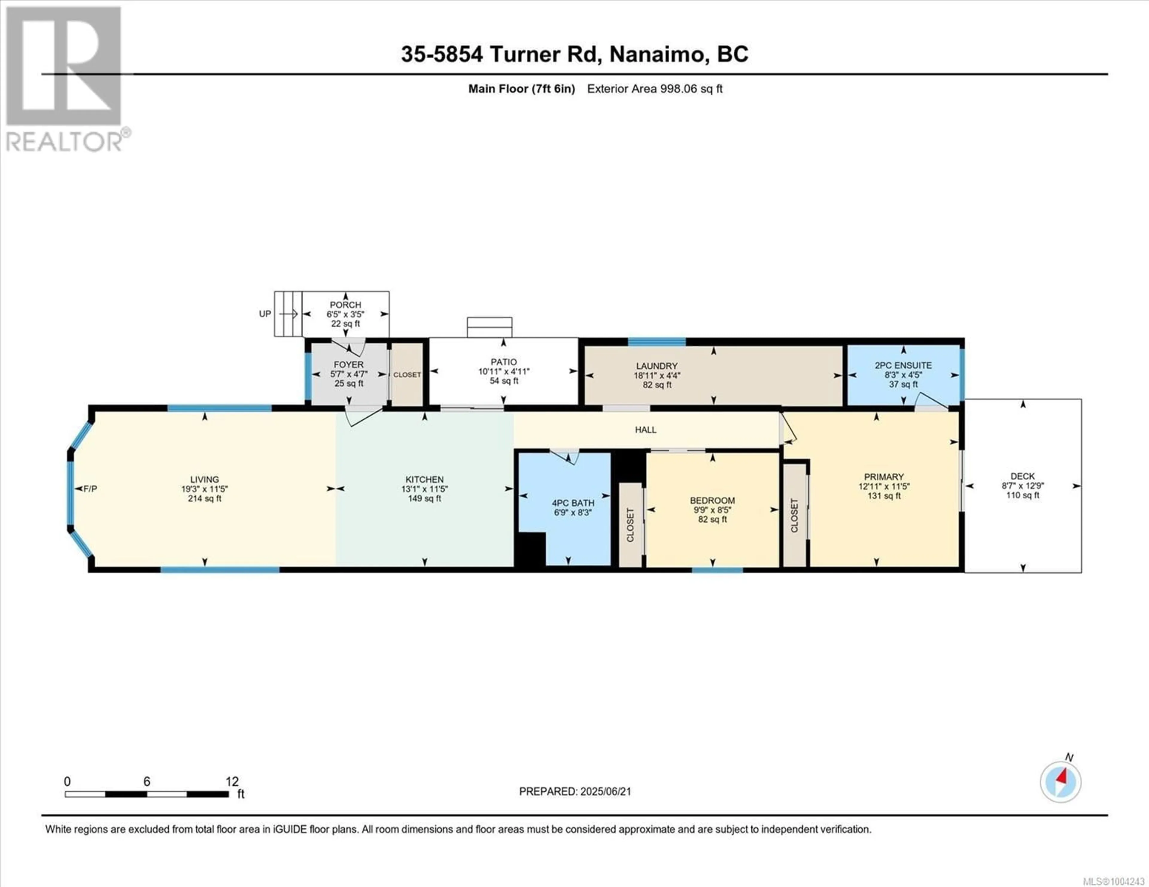 Floor plan for 35 - 5854 TURNER ROAD, Nanaimo British Columbia V9T2N6