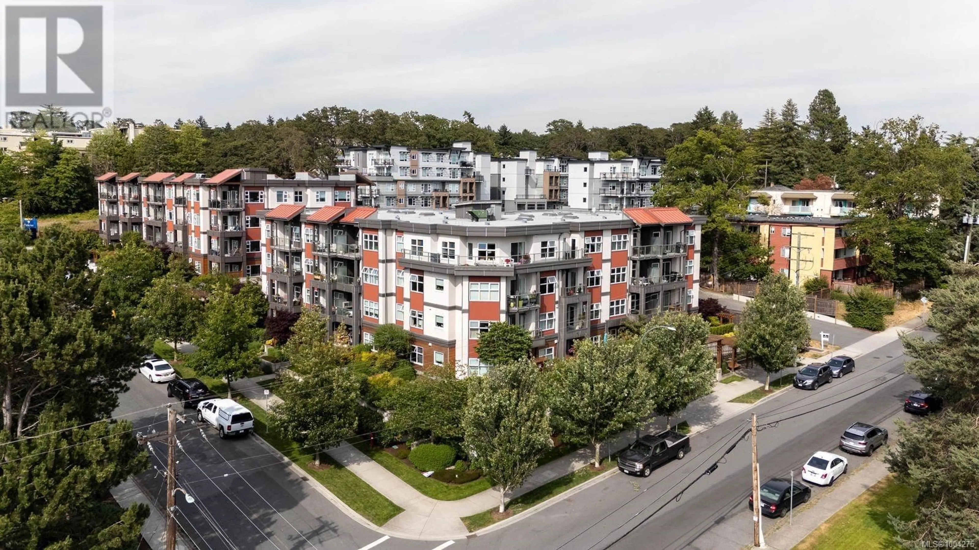 A pic from outside/outdoor area/front of a property/back of a property/a pic from drone, city buildings view from balcony for 210 - 1000 INVERNESS ROAD, Saanich British Columbia V8X2S1