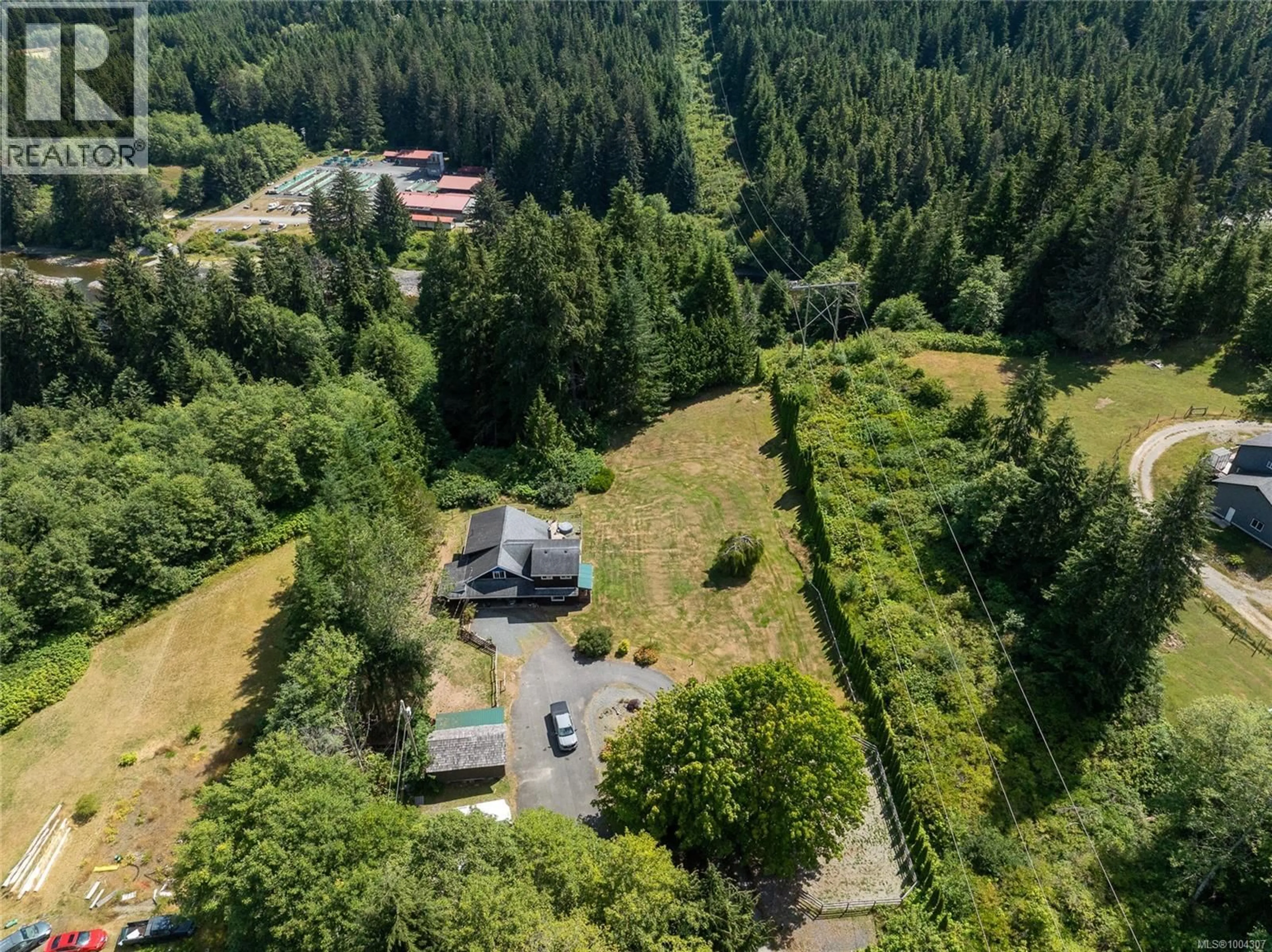 A pic from outside/outdoor area/front of a property/back of a property/a pic from drone, forest/trees view for B-610 NIMPKISH HEIGHTS ROAD, Hyde Creek British Columbia V0N2R0