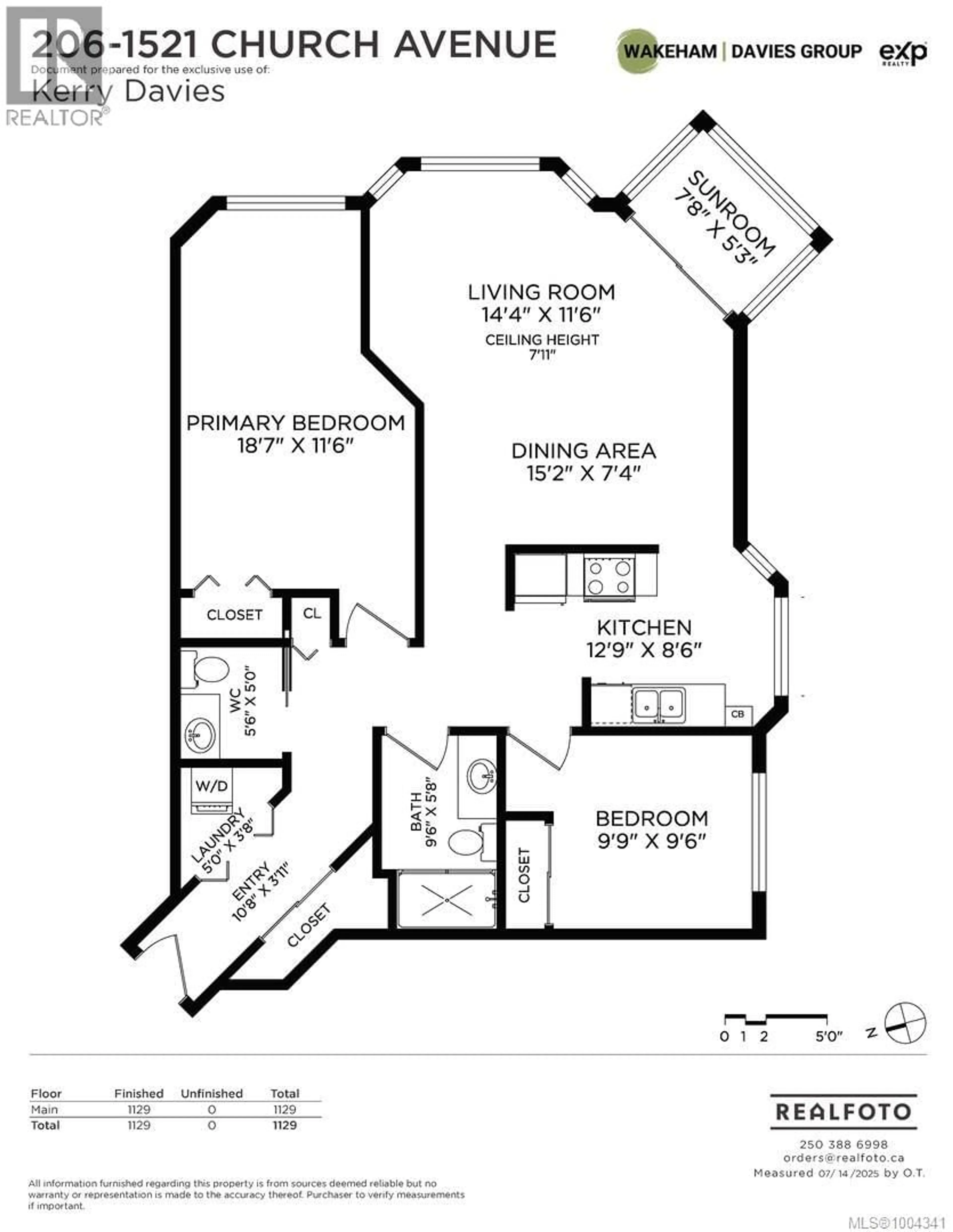 Floor plan for 206 - 1521 CHURCH AVENUE, Saanich British Columbia V8P5T2