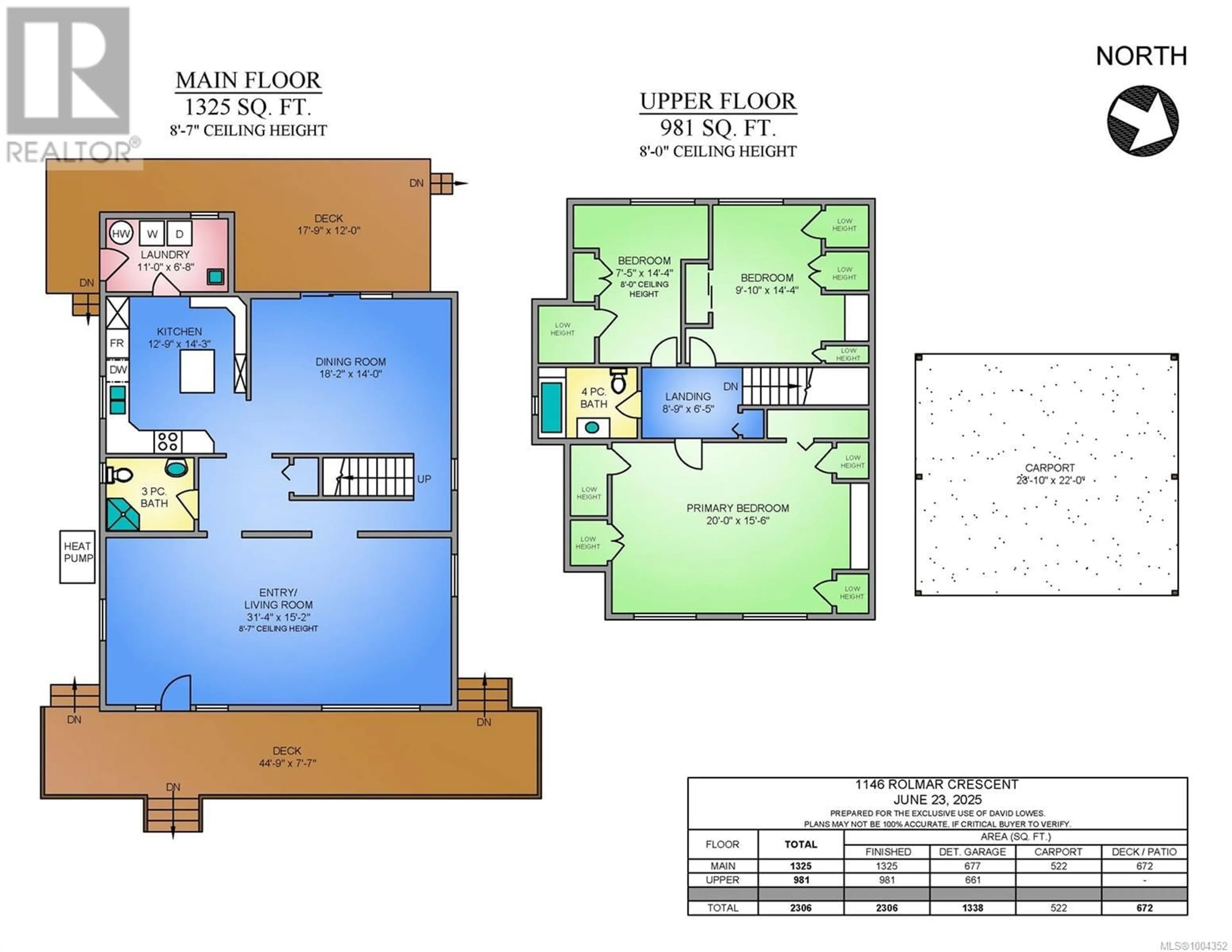 Floor plan for 1146 ROLMAR CRESCENT, Cobble Hill British Columbia V0R1L4