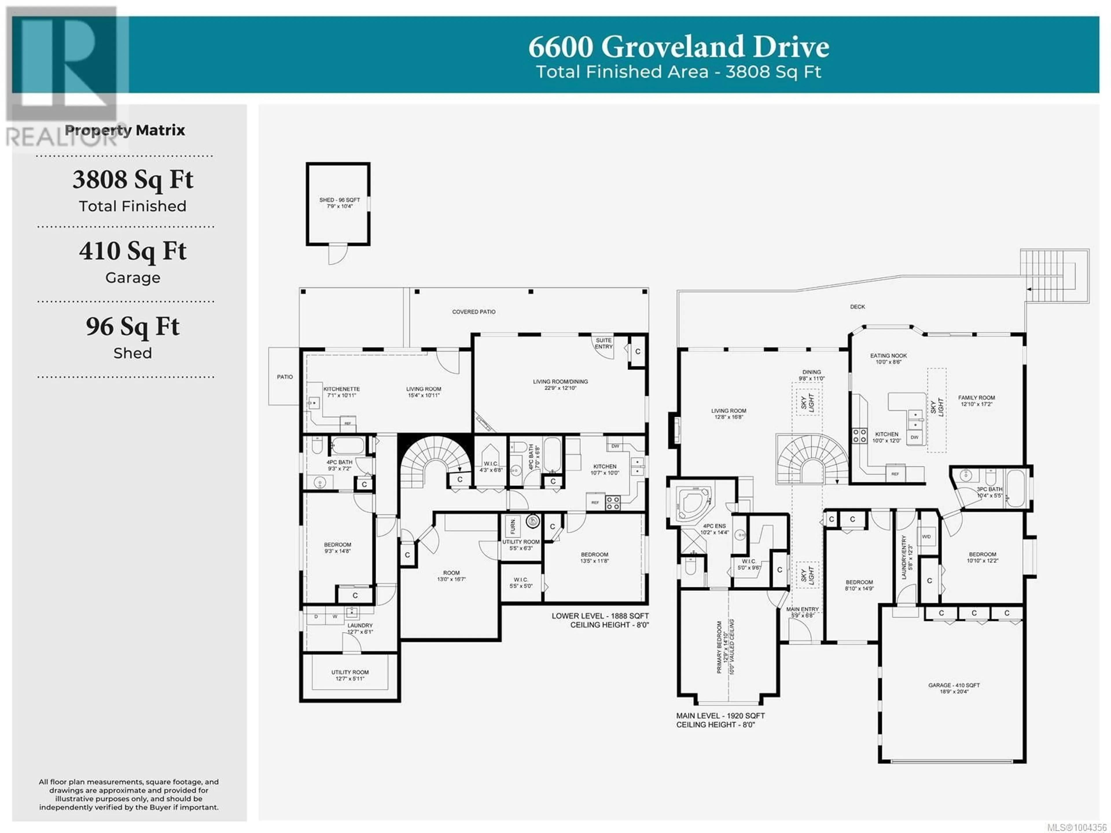 Floor plan for 6600 GROVELAND DRIVE, Nanaimo British Columbia V9V1P7