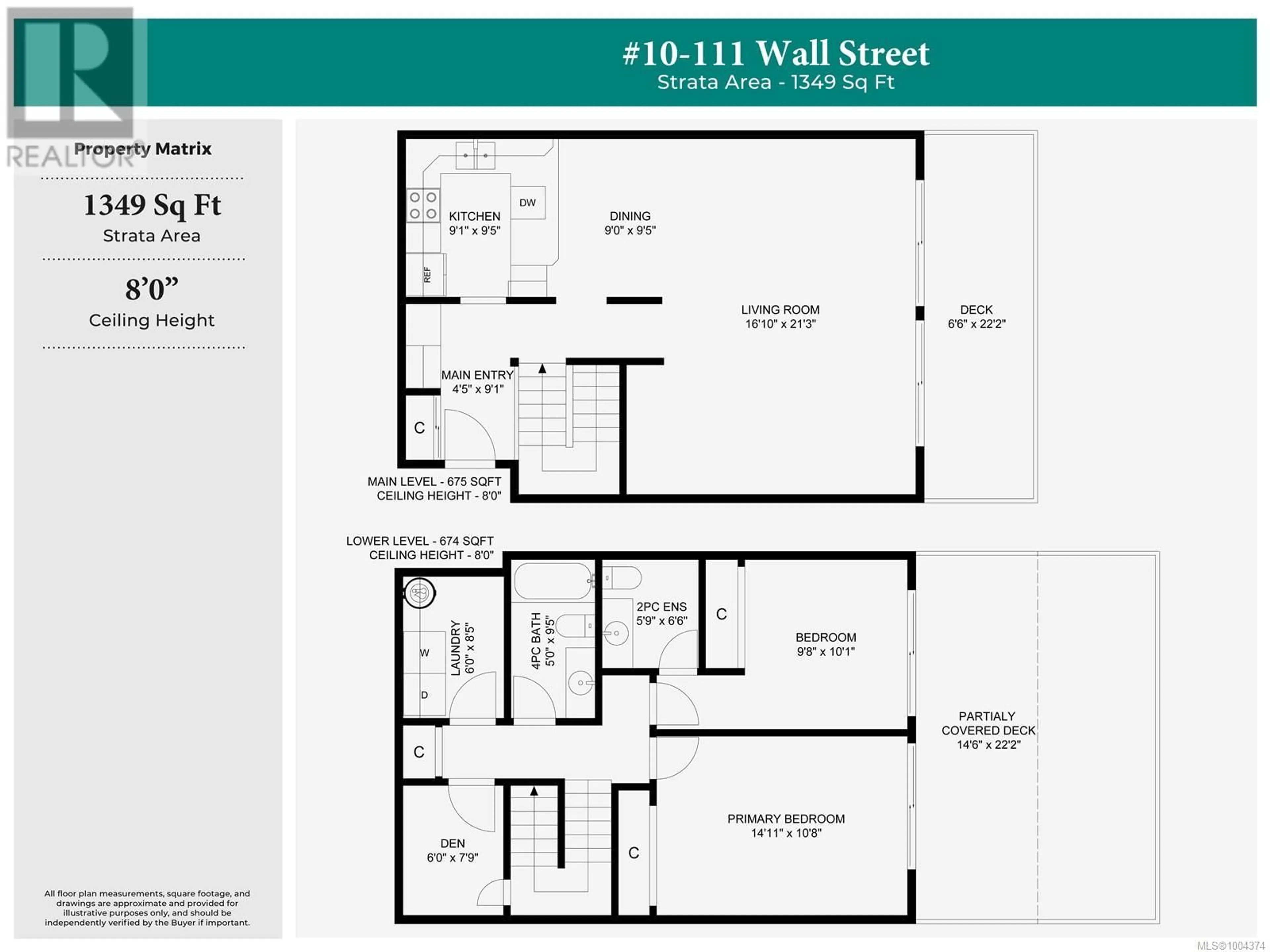 Floor plan for 10 - 111 WALL STREET, Nanaimo British Columbia V9S5H9