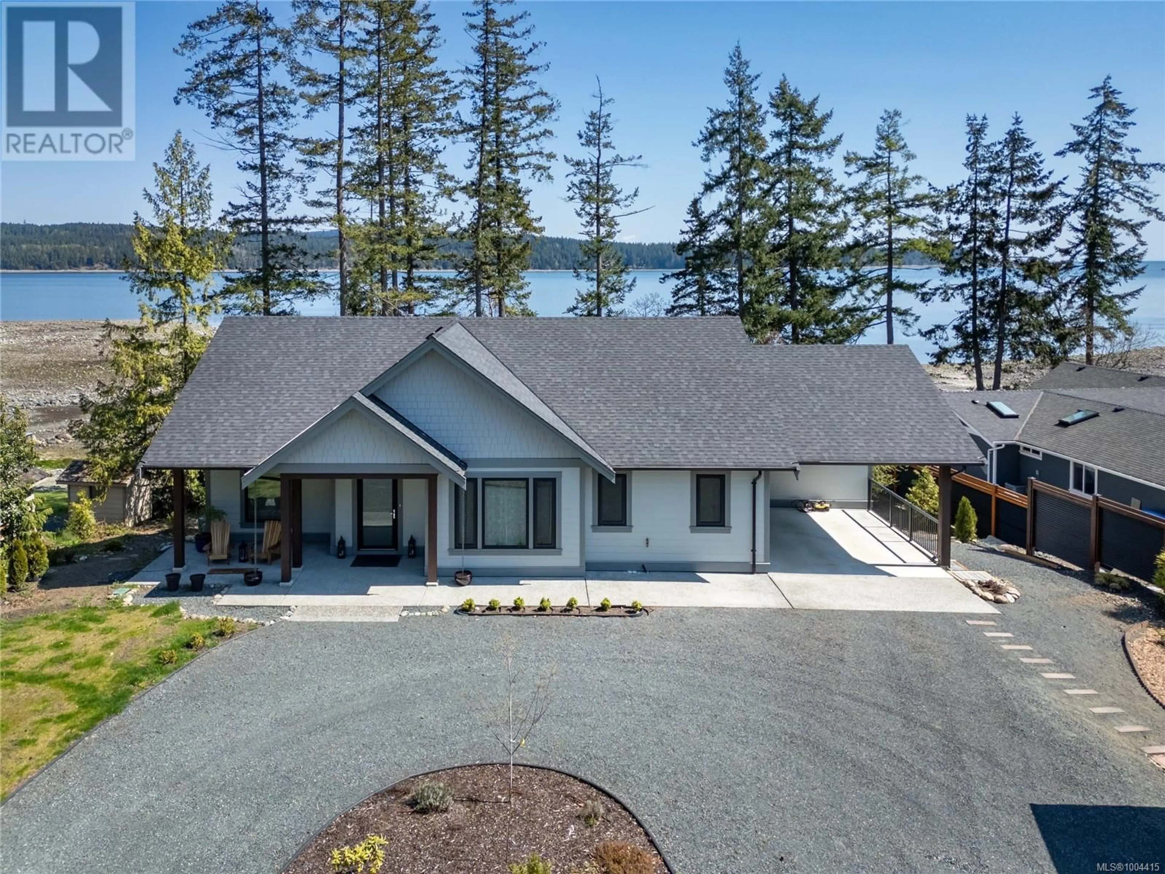 A pic from outside/outdoor area/front of a property/back of a property/a pic from drone, water/lake/river/ocean view for 176 BAYNES DRIVE, Fanny Bay British Columbia V0R1W0