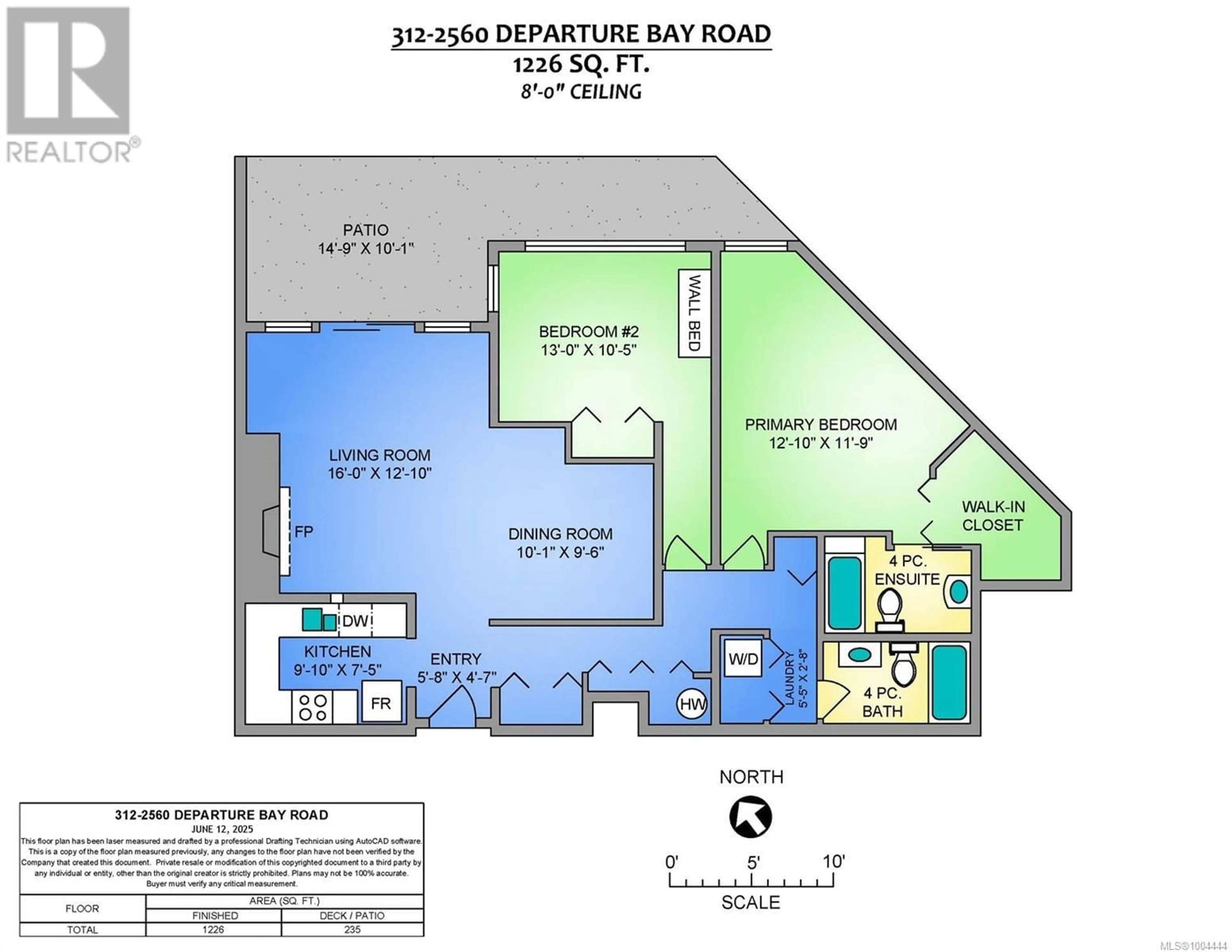 Floor plan for 312 - 2560 DEPARTURE BAY ROAD, Nanaimo British Columbia V9S5P1