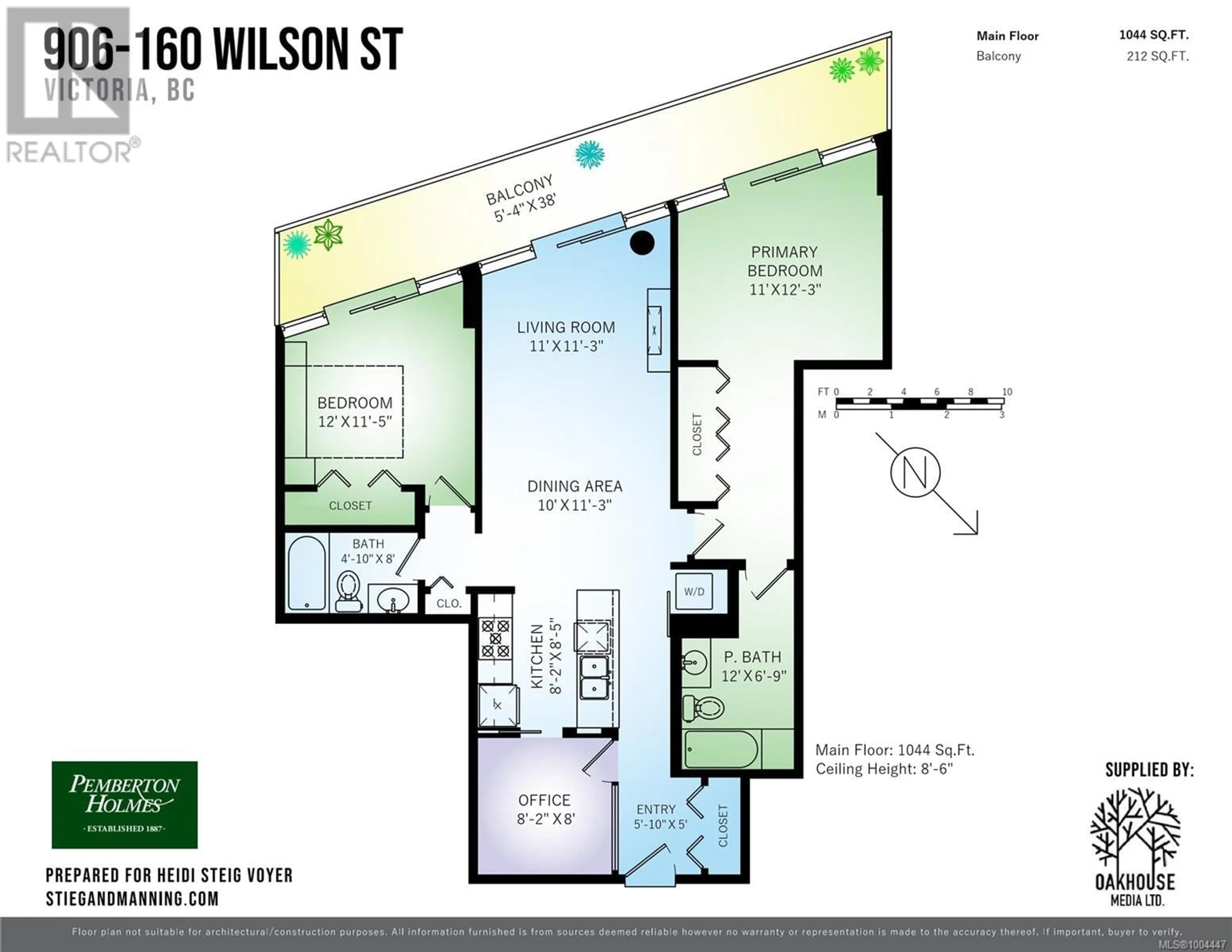 Floor plan for 906 - 160 WILSON STREET, Victoria British Columbia V9A7P9