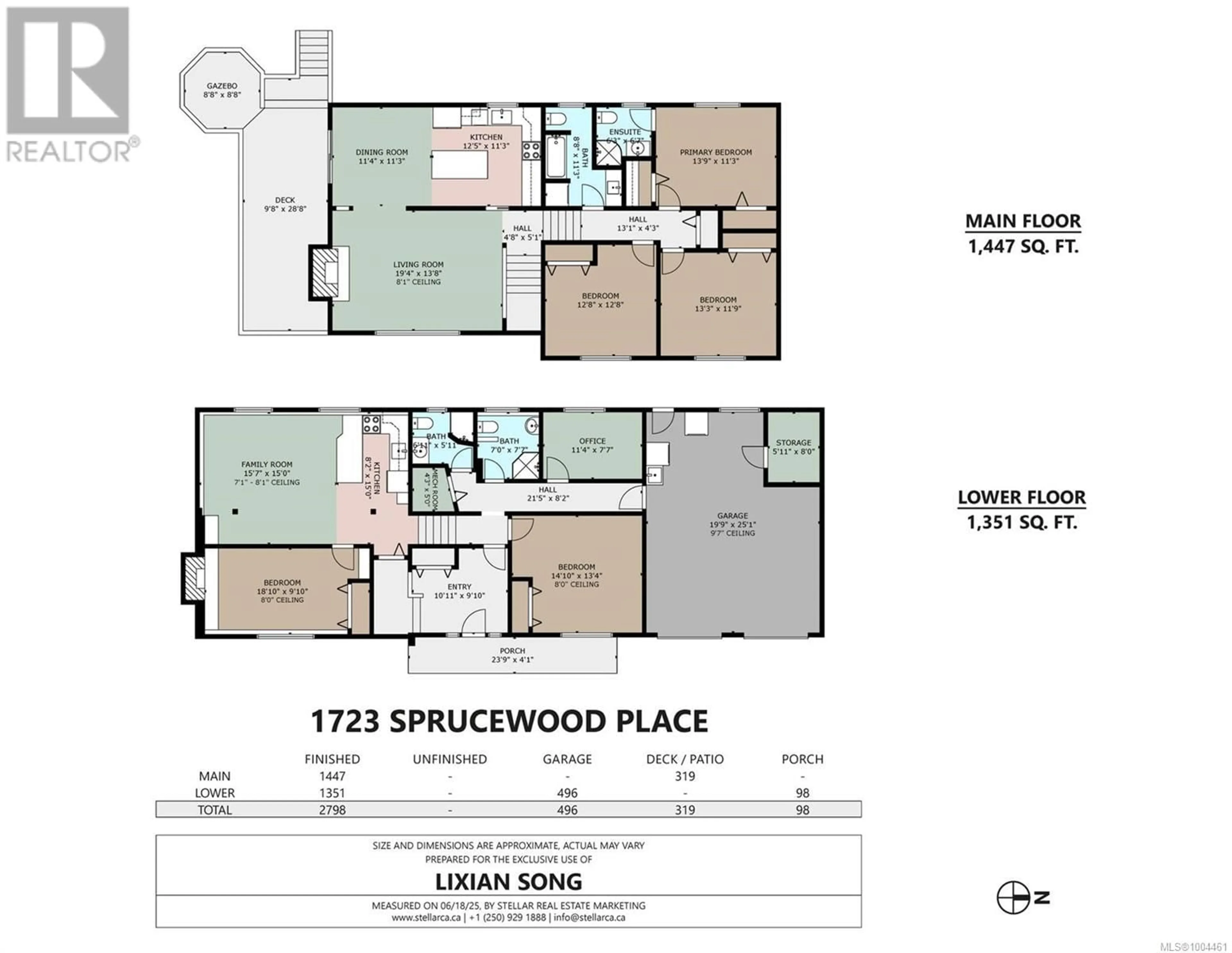 Floor plan for 1723 SPRUCEWOOD PLACE, Saanich British Columbia V8N1H4