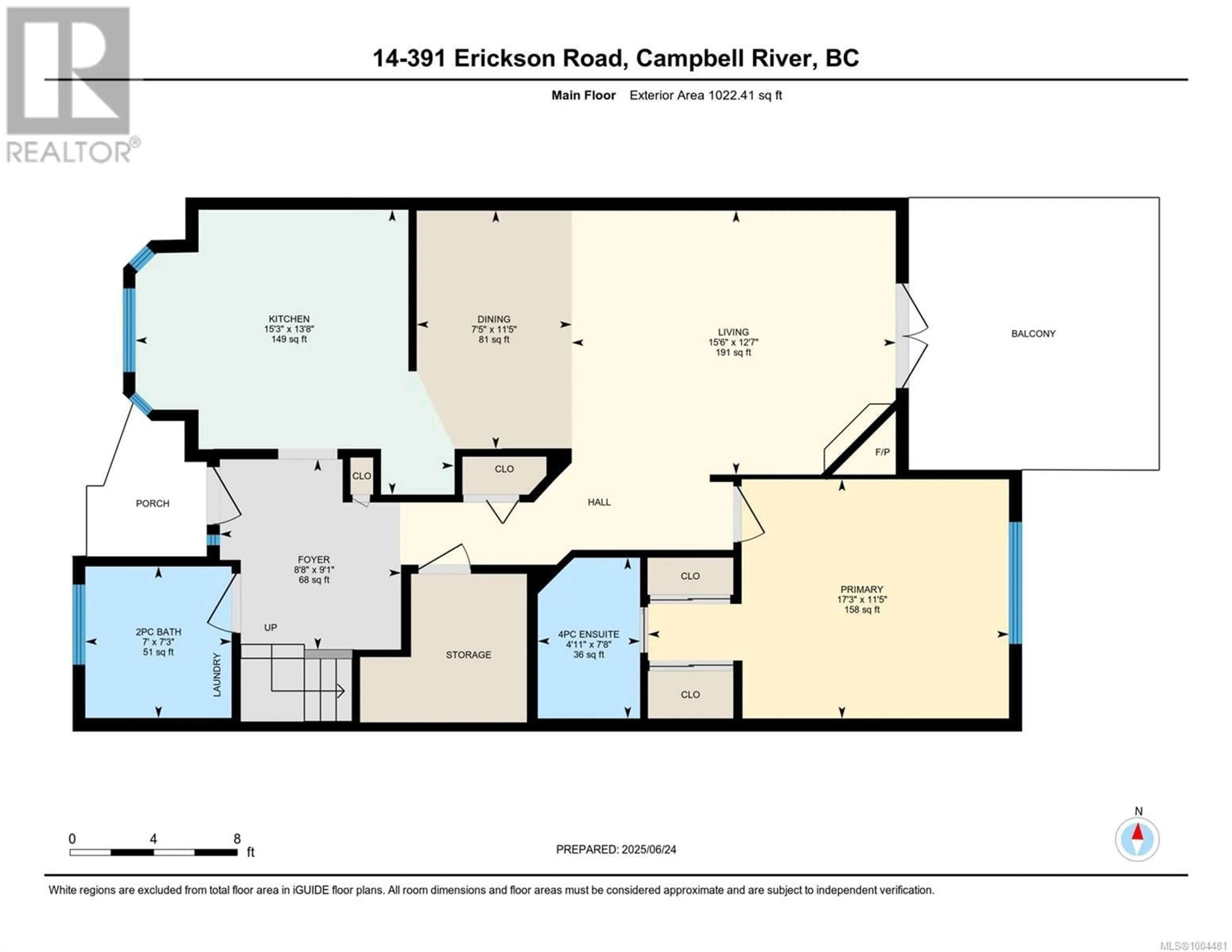Floor plan for 14 - 391 ERICKSON ROAD, Campbell River British Columbia V9W1S8