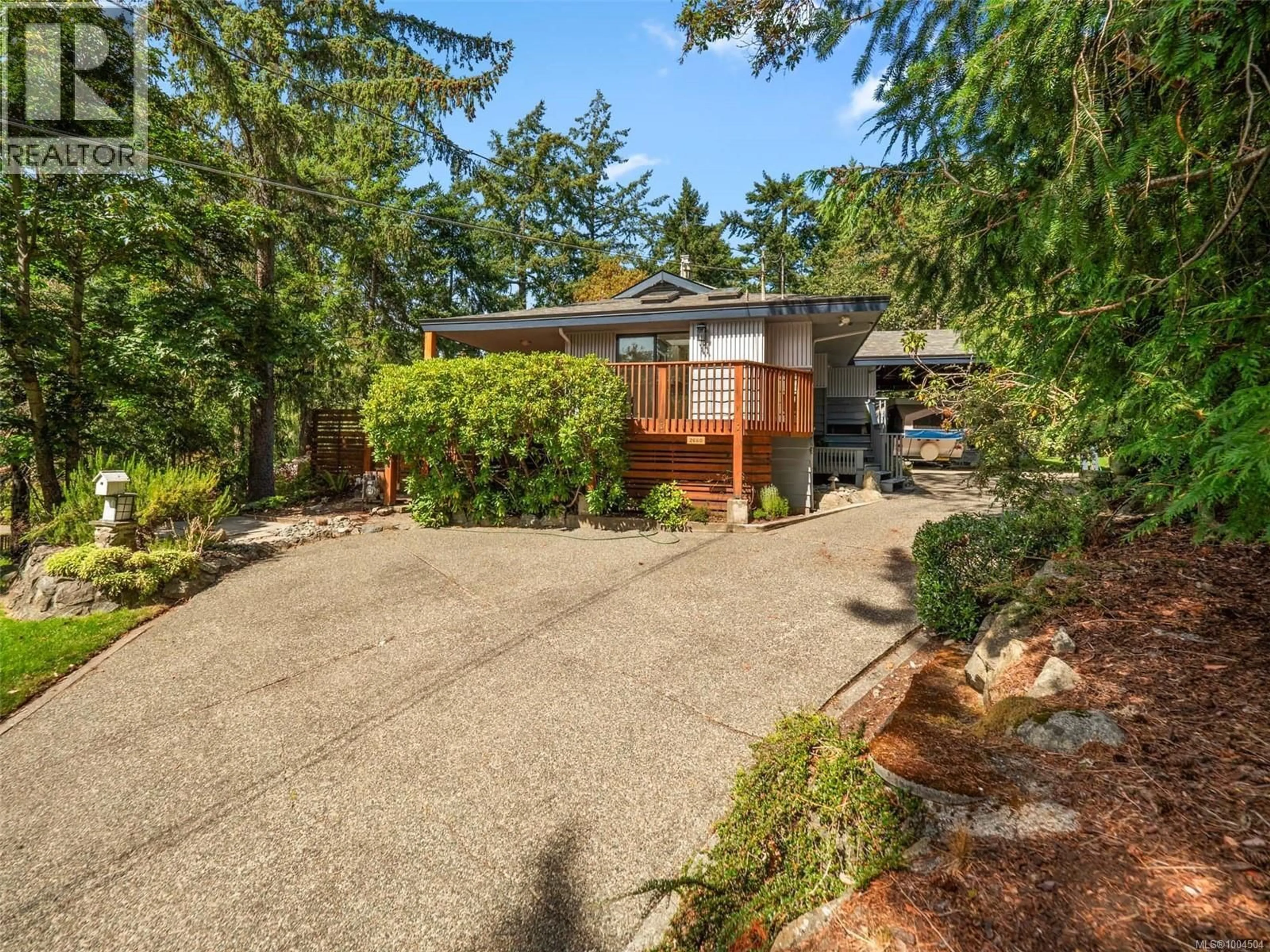 A pic from outside/outdoor area/front of a property/back of a property/a pic from drone, street for 2660 MACDONALD DRIVE EAST, Saanich British Columbia V8N1X9