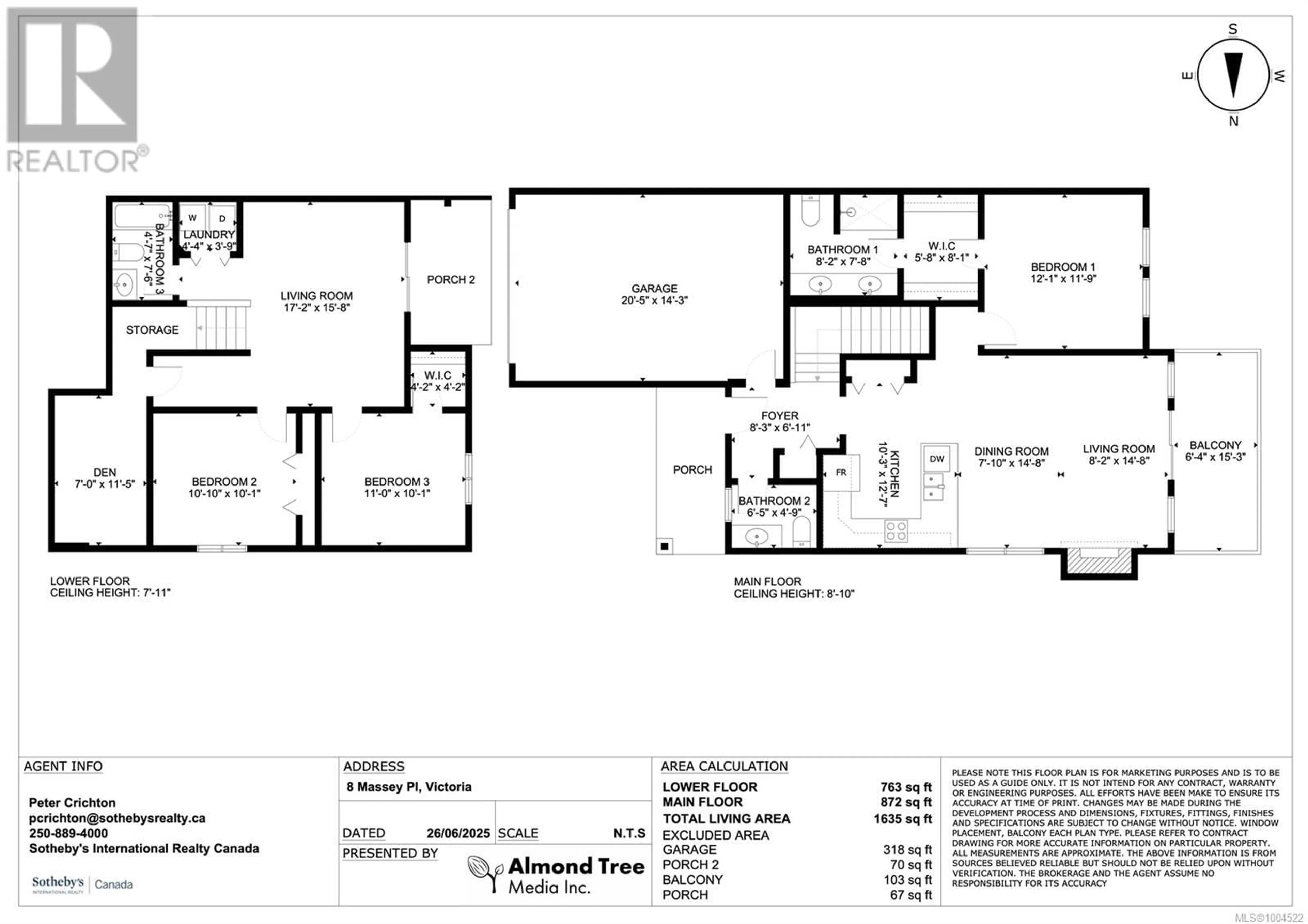 Floor plan for 8 MASSEY PLACE, View Royal British Columbia V9B0S9