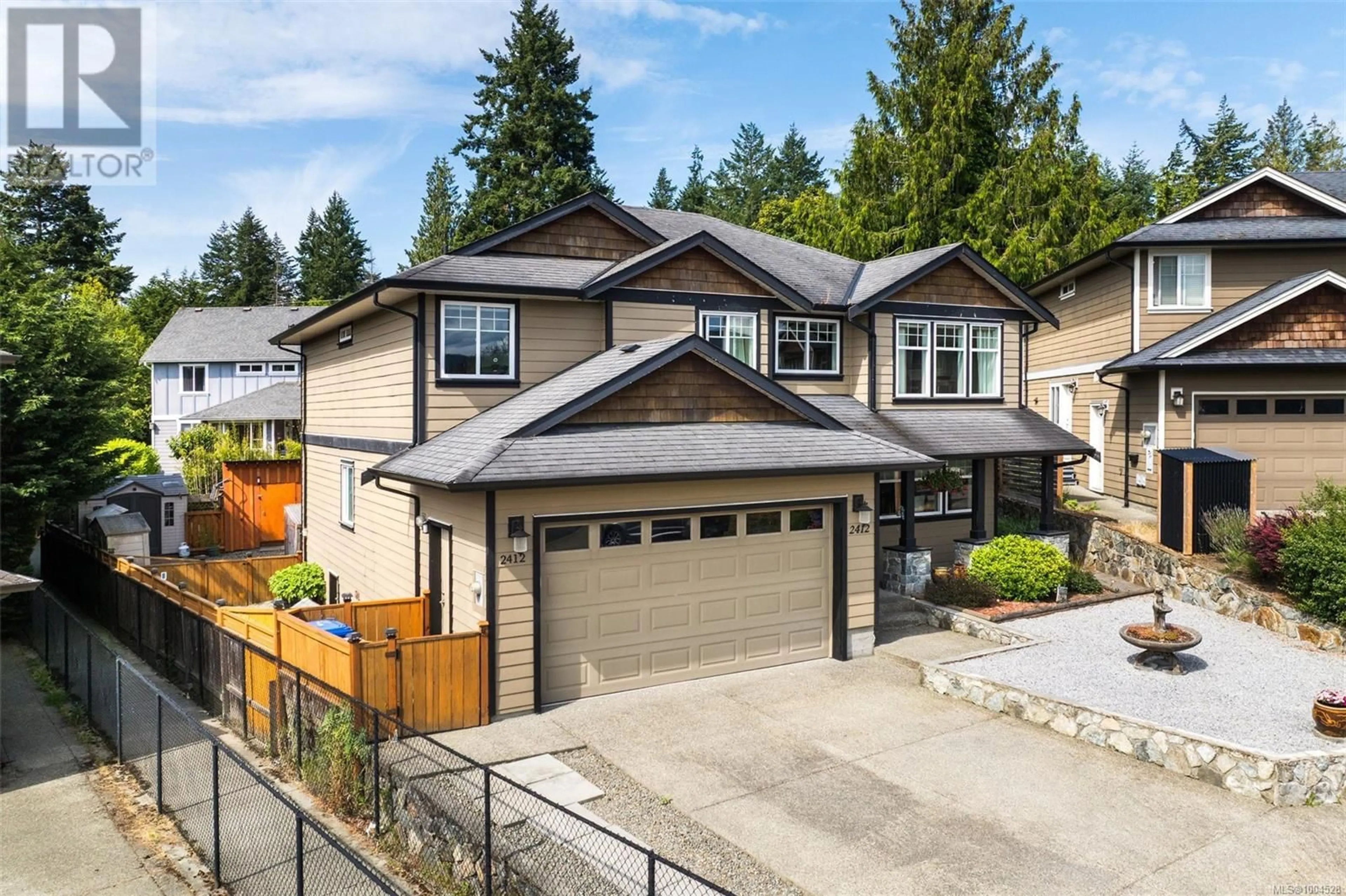 Home with vinyl exterior material, street for 2412 CAFFERY PLACE, Sooke British Columbia V9Z1K8