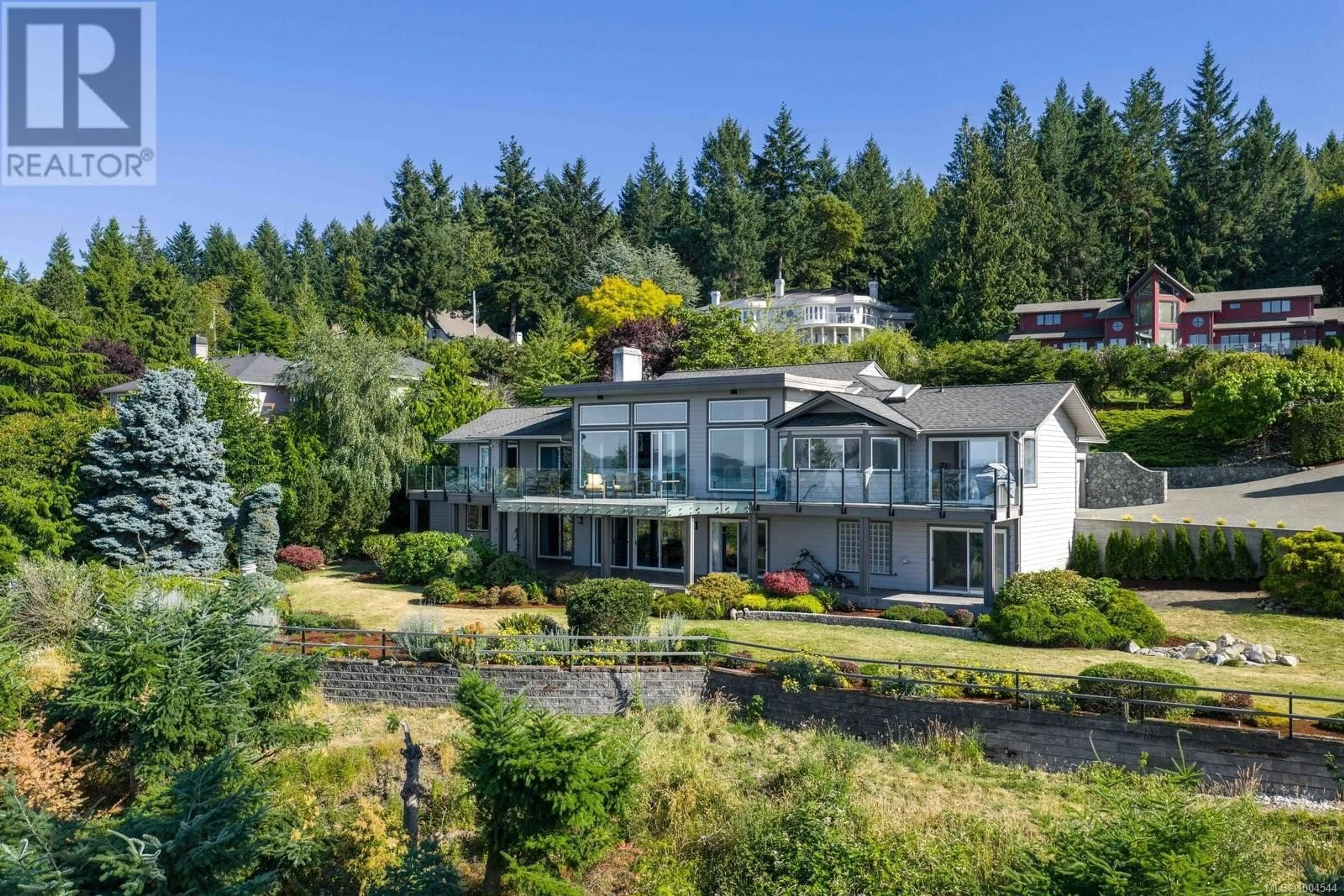 A pic from outside/outdoor area/front of a property/back of a property/a pic from drone, water/lake/river/ocean view for 1380 CLOAKE HILL ROAD, North Saanich British Columbia V8L5K3