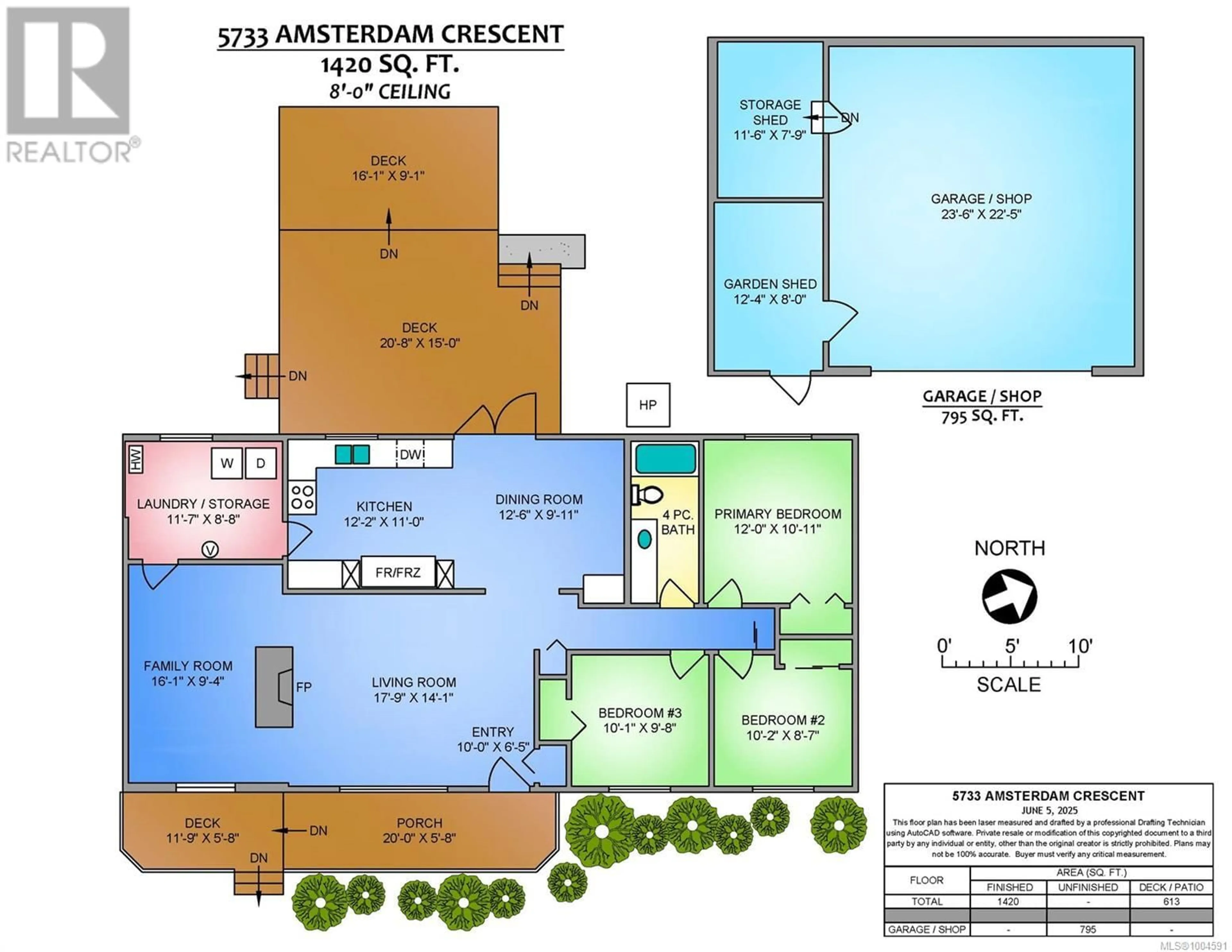 Floor plan for 5733 AMSTERDAM CRESCENT, Nanaimo British Columbia V9T2M8