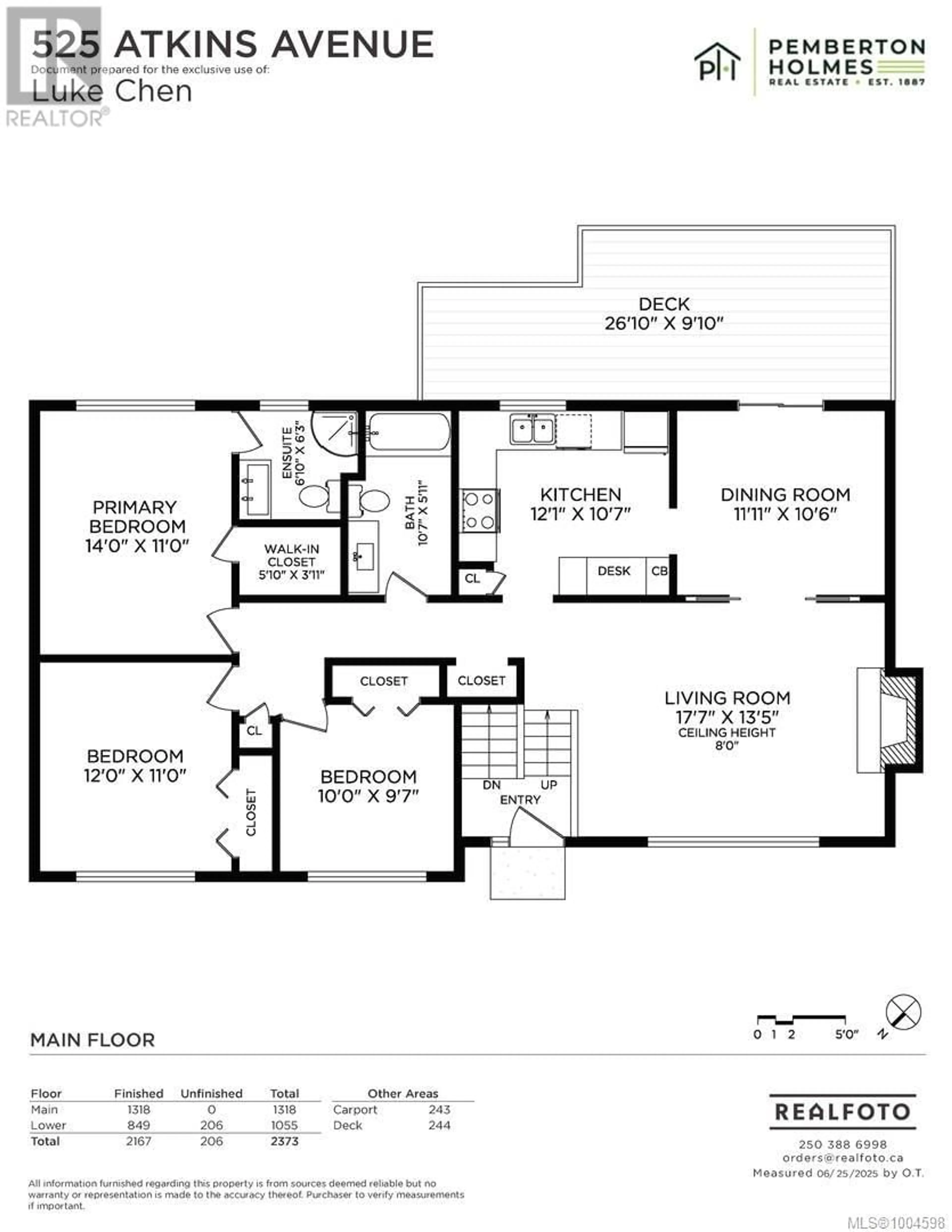 Floor plan for 525 ATKINS ROAD, Langford British Columbia V9B3A1