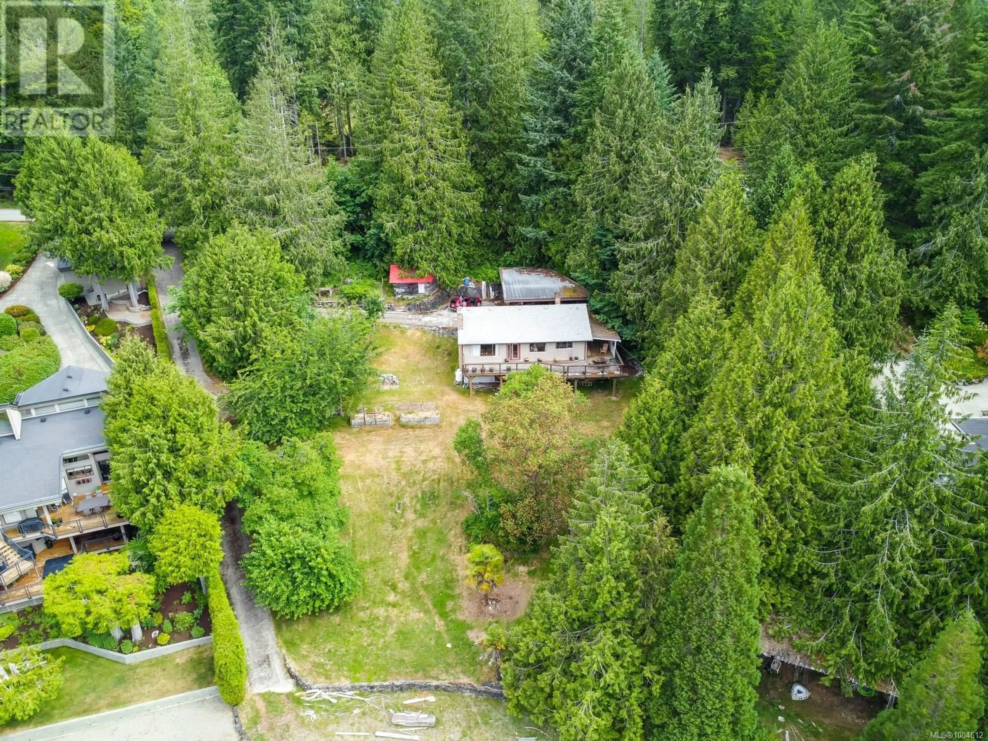 A pic from outside/outdoor area/front of a property/back of a property/a pic from drone, forest/trees view for 9712 STIRLING ARM CRESCENT, Port Alberni British Columbia V9Y9C7