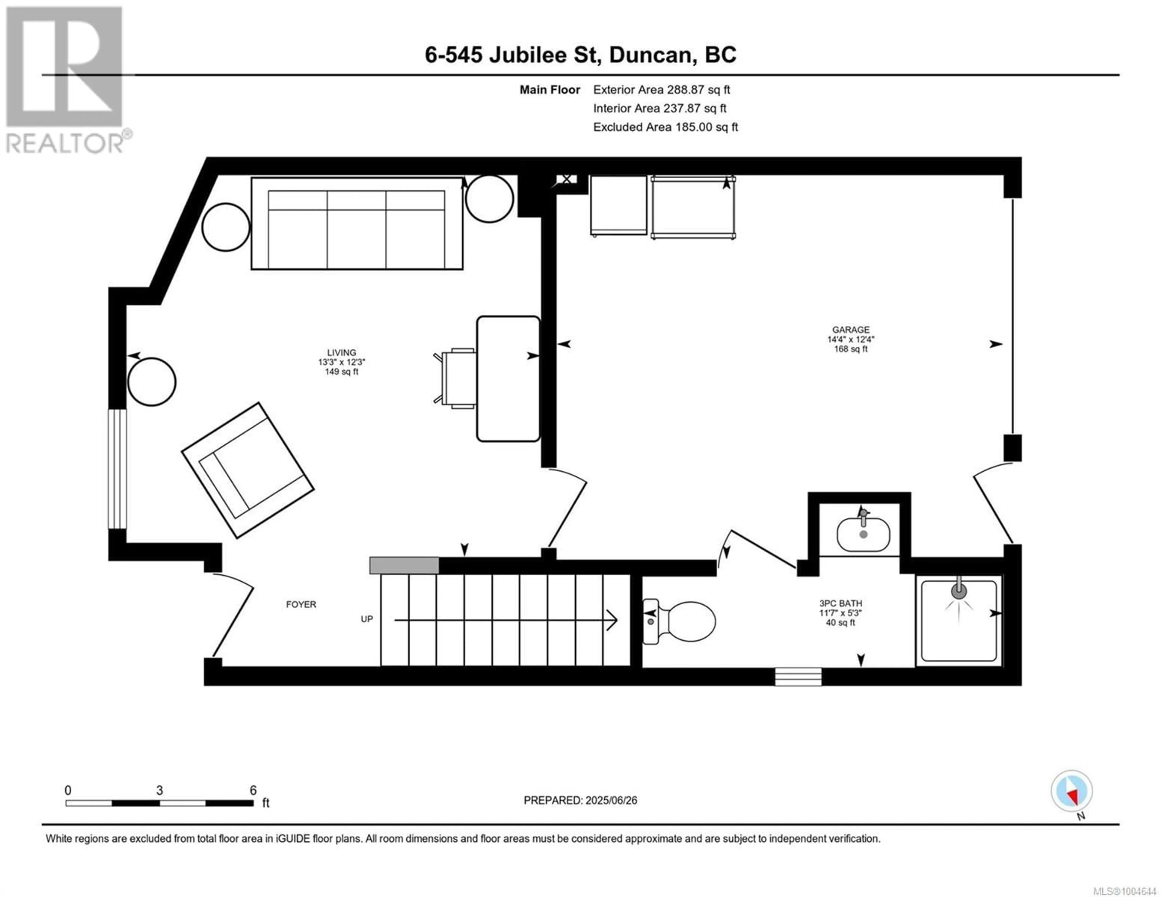 Floor plan for 6 - 545 JUBILEE STREET, Duncan British Columbia V9L1X3