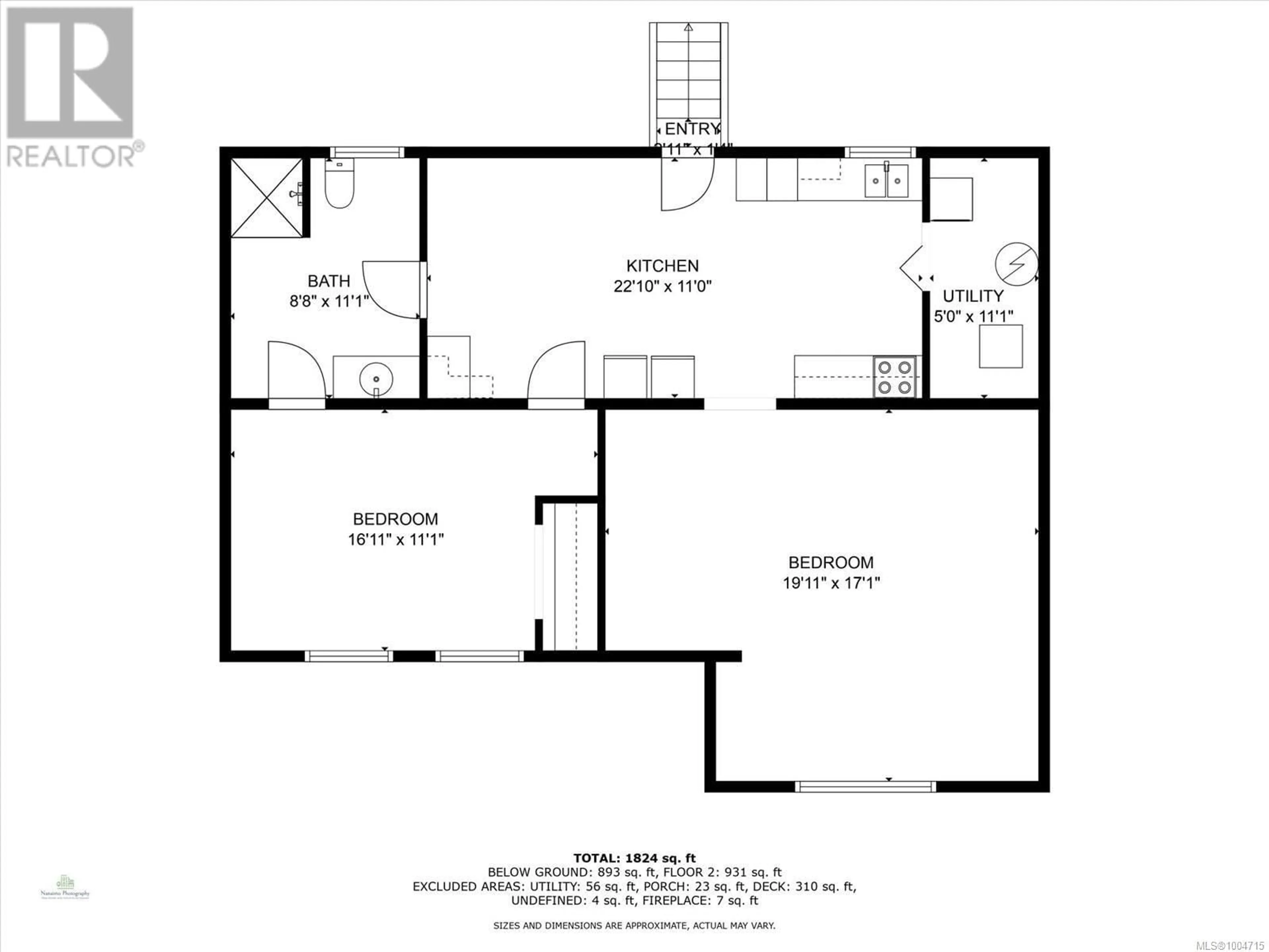 Floor plan for 1013 STRATHMORE STREET, Nanaimo British Columbia V9S2L9