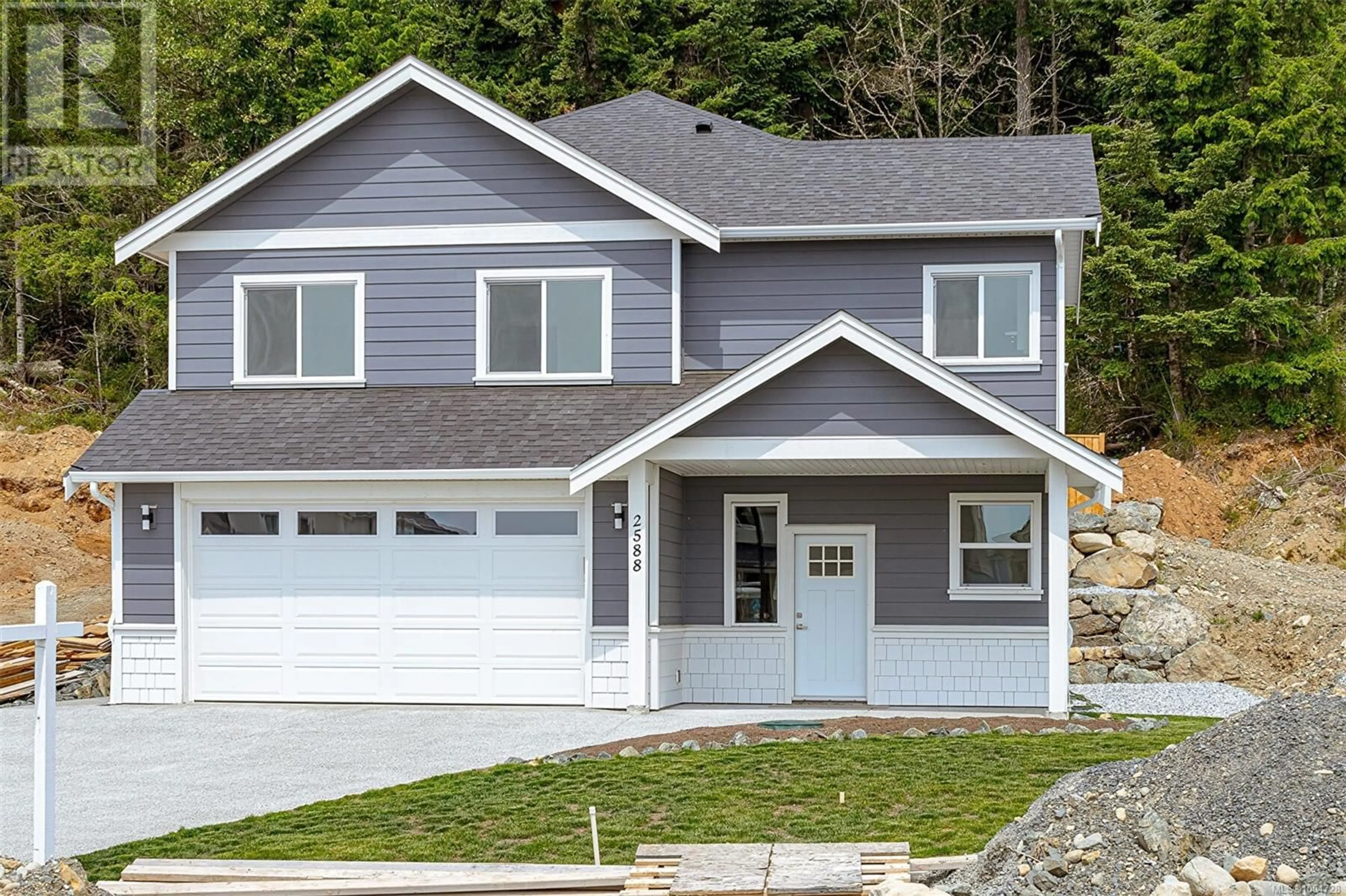 Home with vinyl exterior material, street for 2588 NICKSON WAY, Sooke British Columbia V9Z1P8