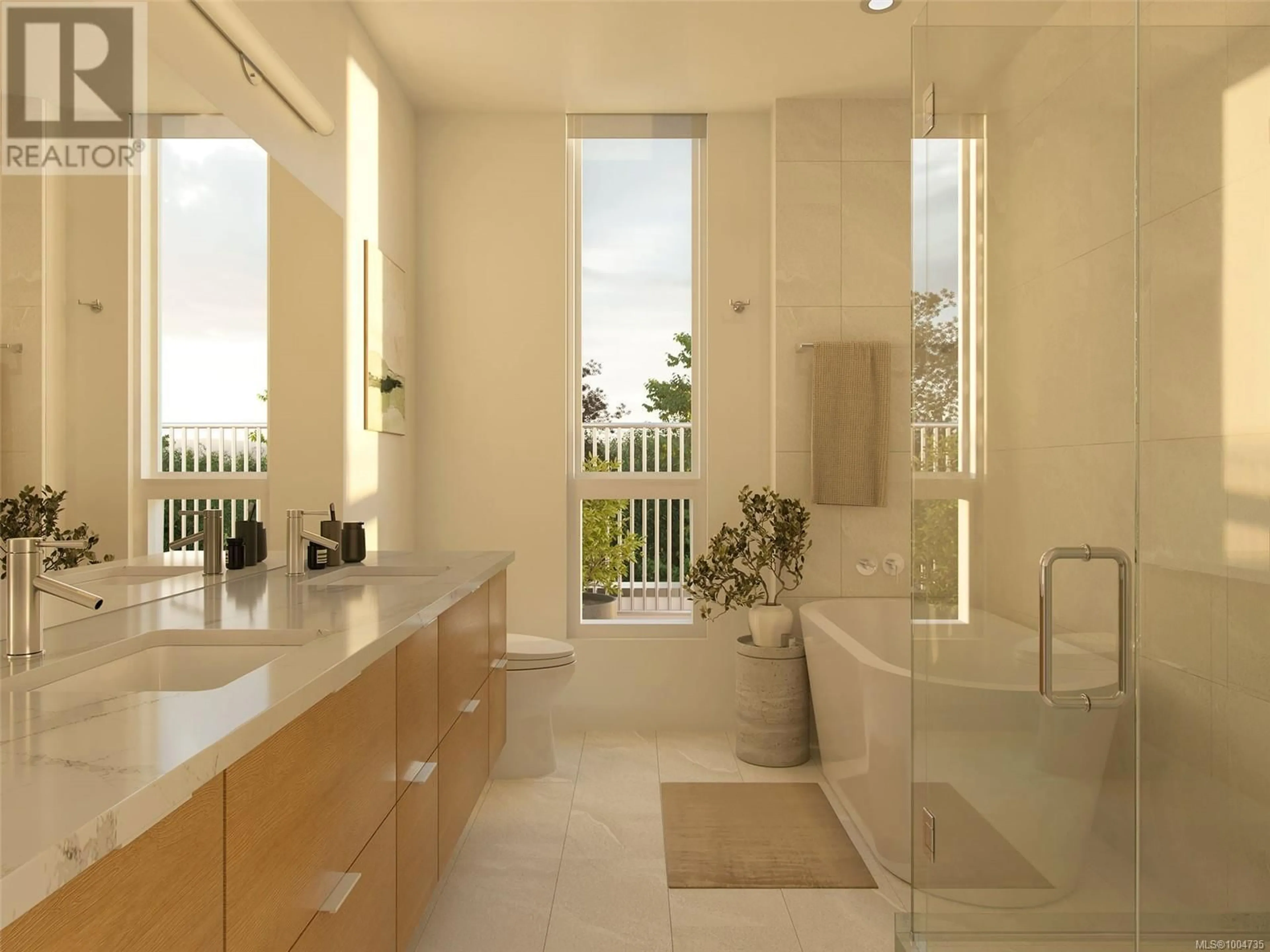 Contemporary bathroom, ceramic/tile floor for 405 - 335 BEECHWOOD AVENUE, Victoria British Columbia V8S3W8