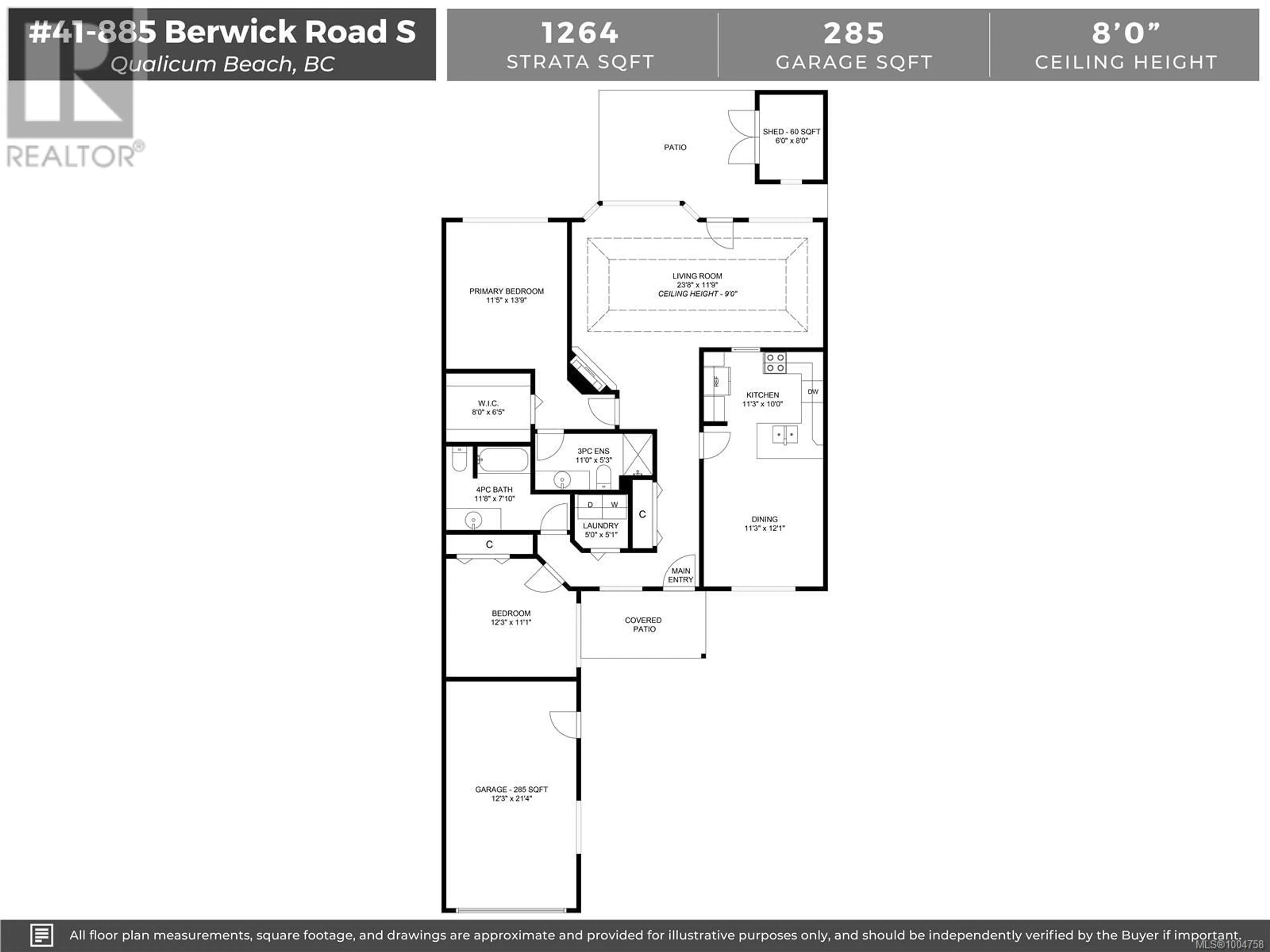 Floor plan for 41 - 885 BERWICK ROAD SOUTH, Qualicum Beach British Columbia V9K1N7