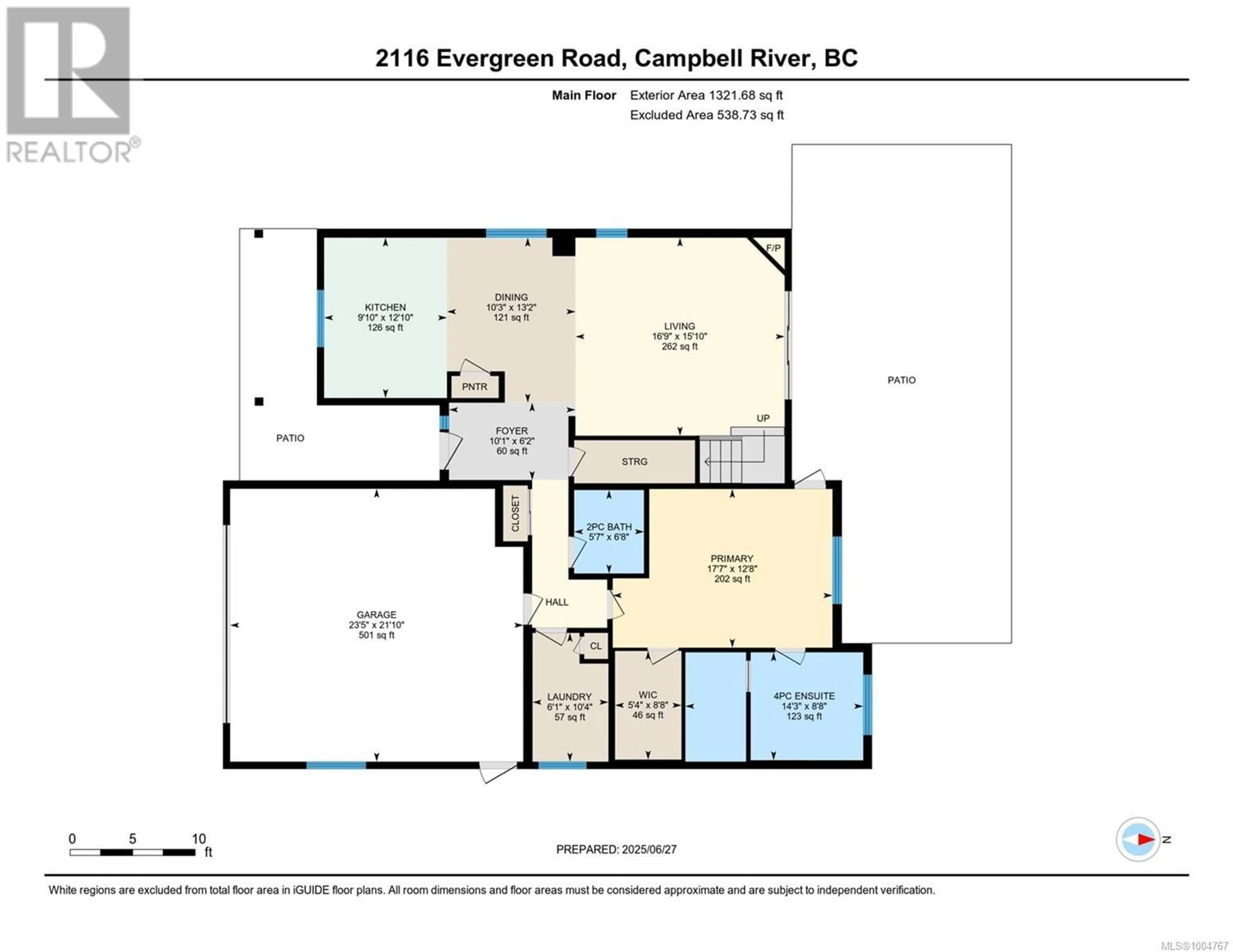 Floor plan for 2116 EVERGREEN ROAD, Campbell River British Columbia V9W0C8