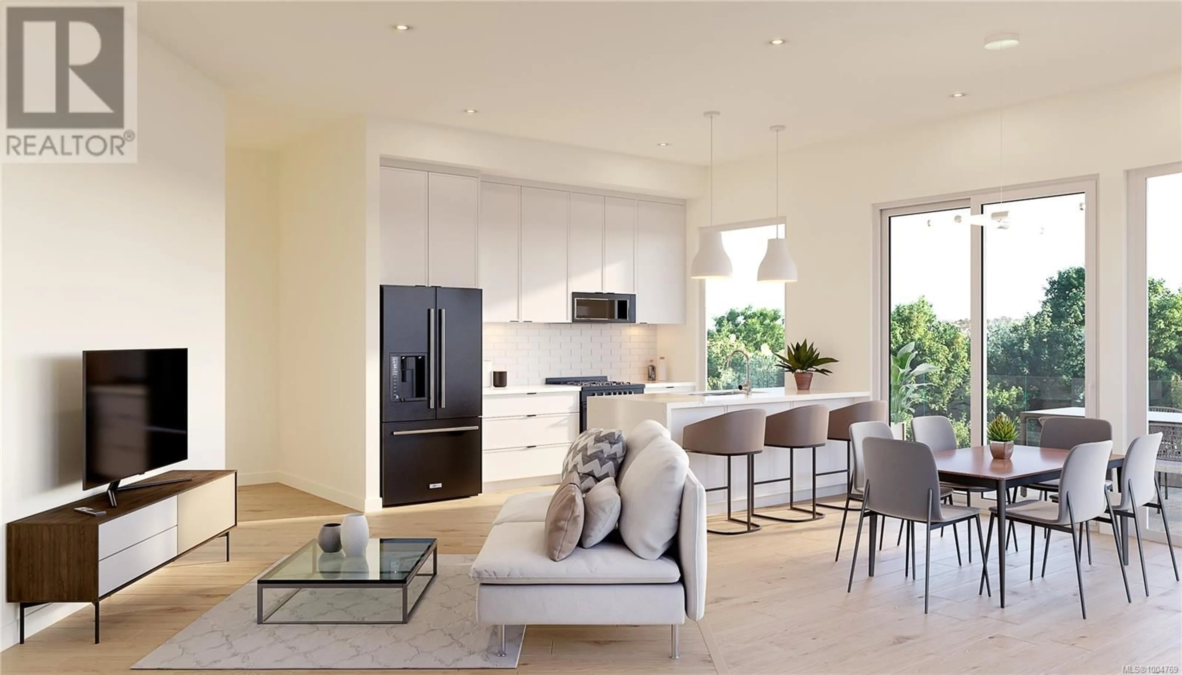 Open concept kitchen, ceramic/tile floor for 203 - 167 ISLAND HIGHWAY, View Royal British Columbia V9B1G1