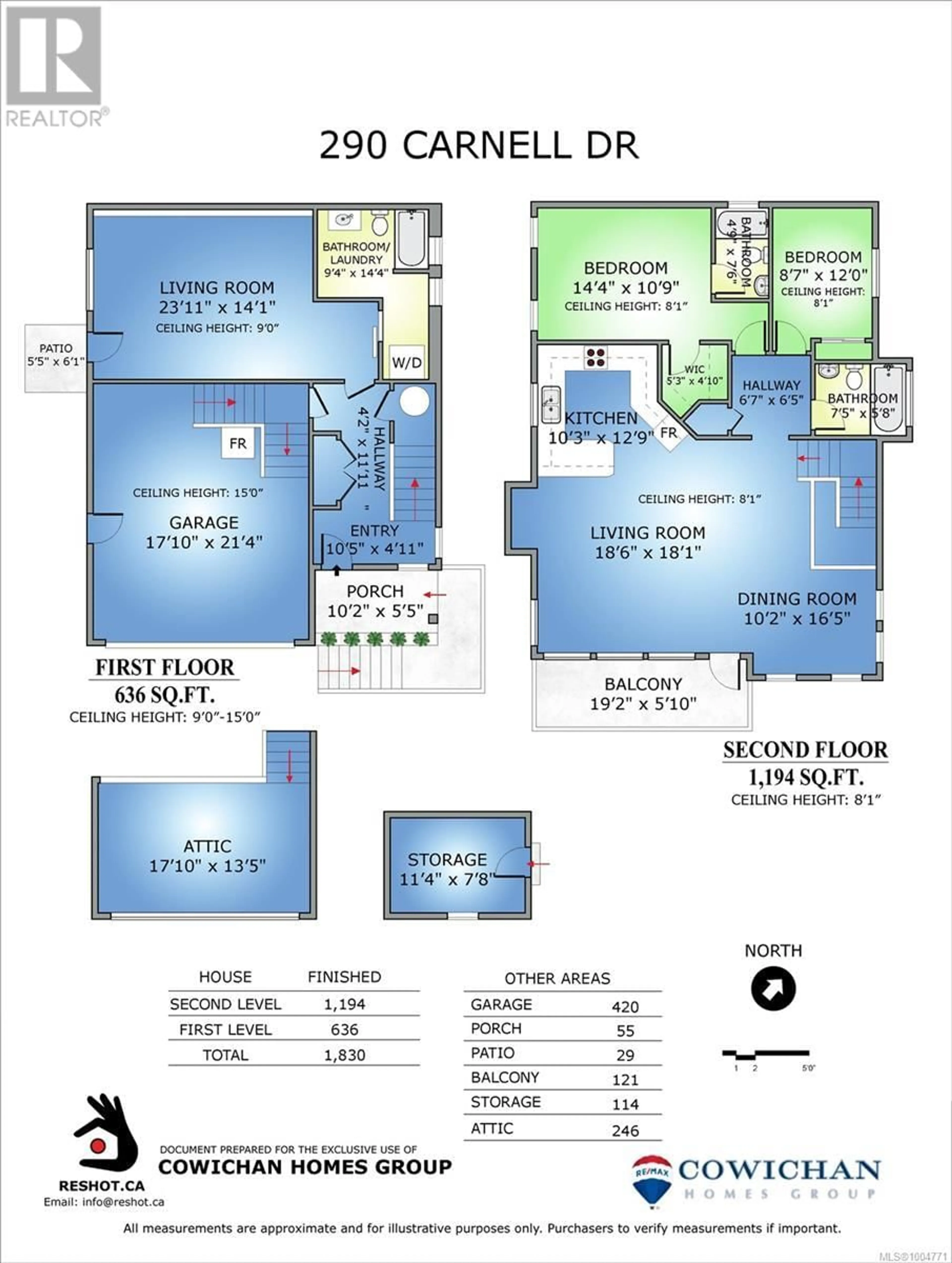 Floor plan for 290 CARNELL DRIVE, Lake Cowichan British Columbia V0R2G0