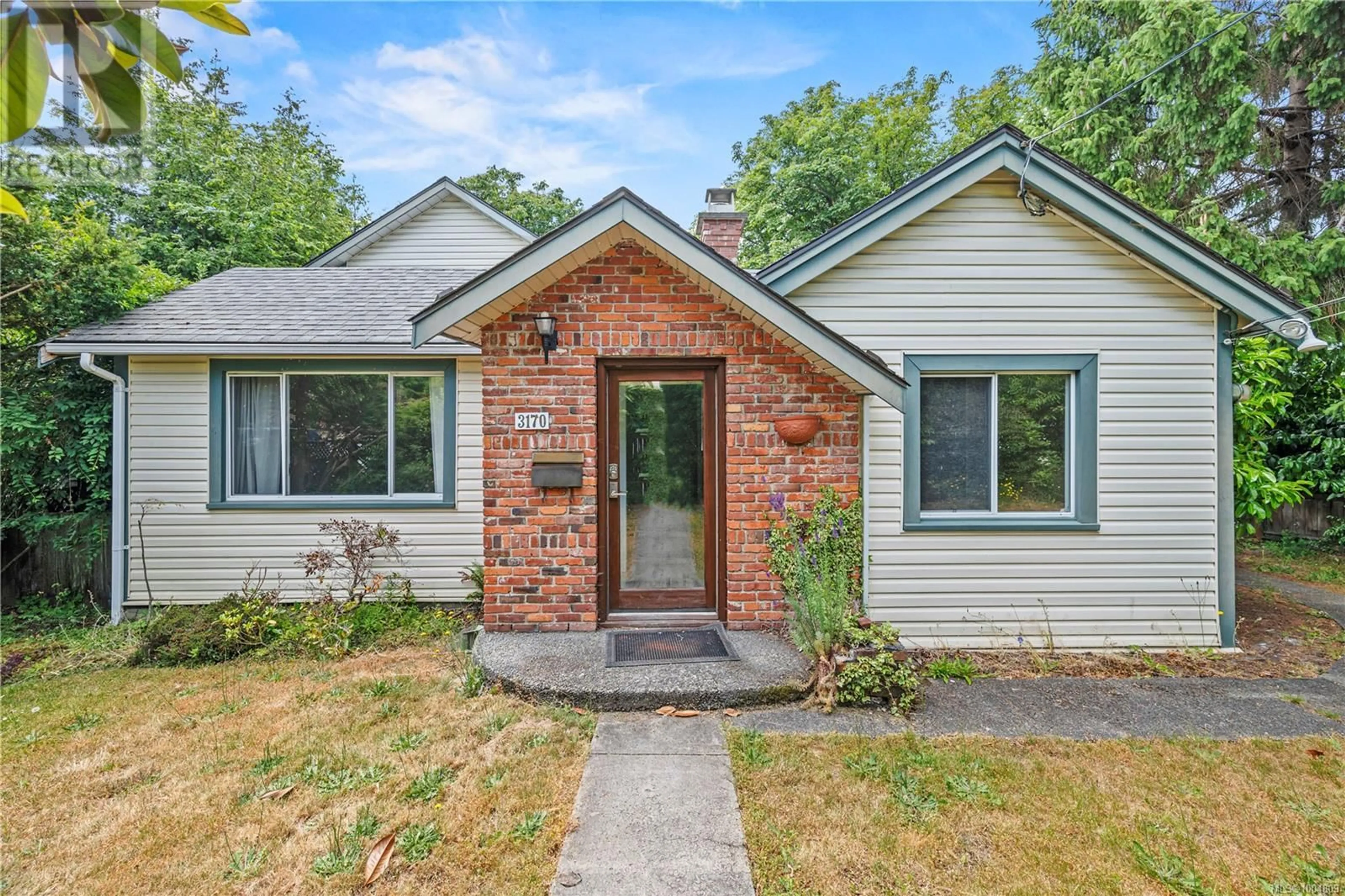 Home with brick exterior material, street for 3170 FRECHETTE STREET, Saanich British Columbia V8P4N5