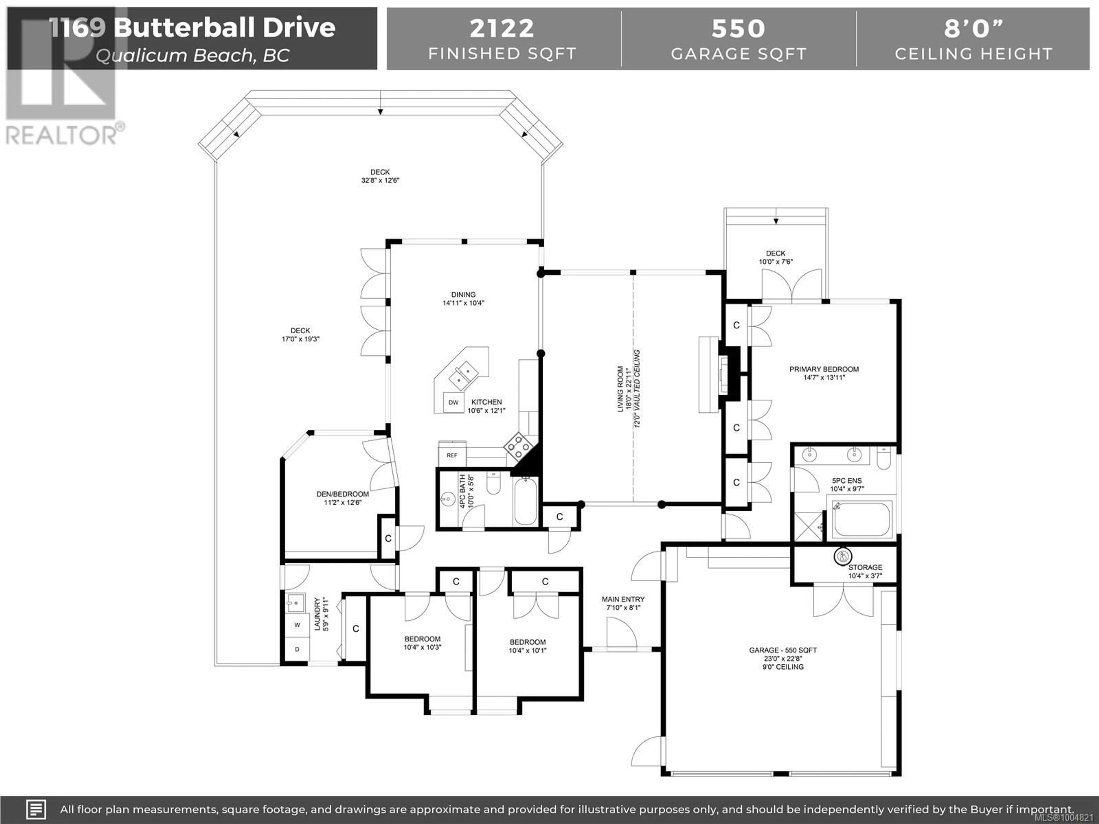 Floor plan for 1169 BUTTERBALL DRIVE, Qualicum Beach British Columbia V9K1C7