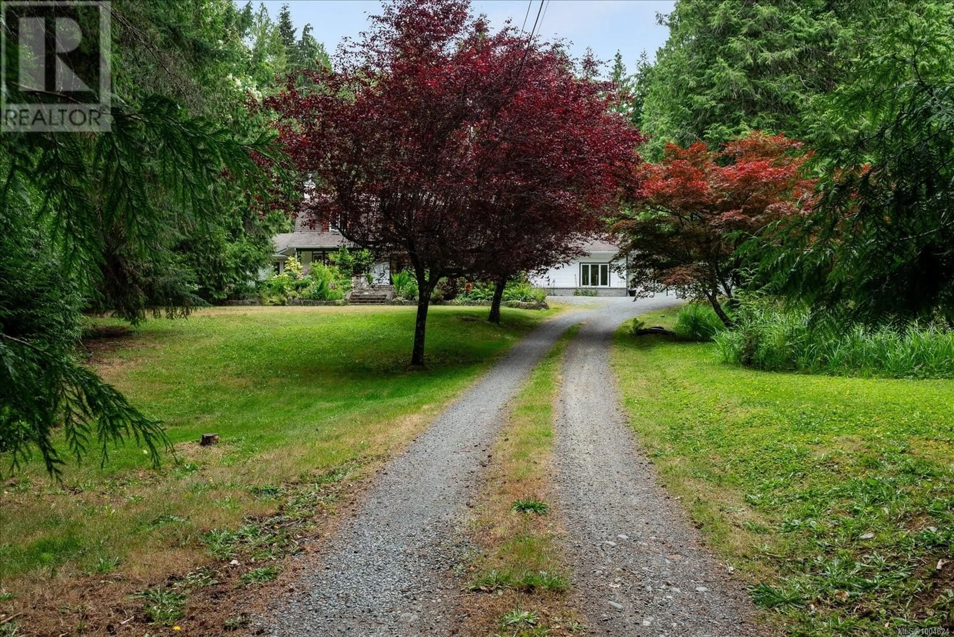 A pic from outside/outdoor area/front of a property/back of a property/a pic from drone, forest/trees view for 6940 JACKS ROAD, Lantzville British Columbia V0R2H0