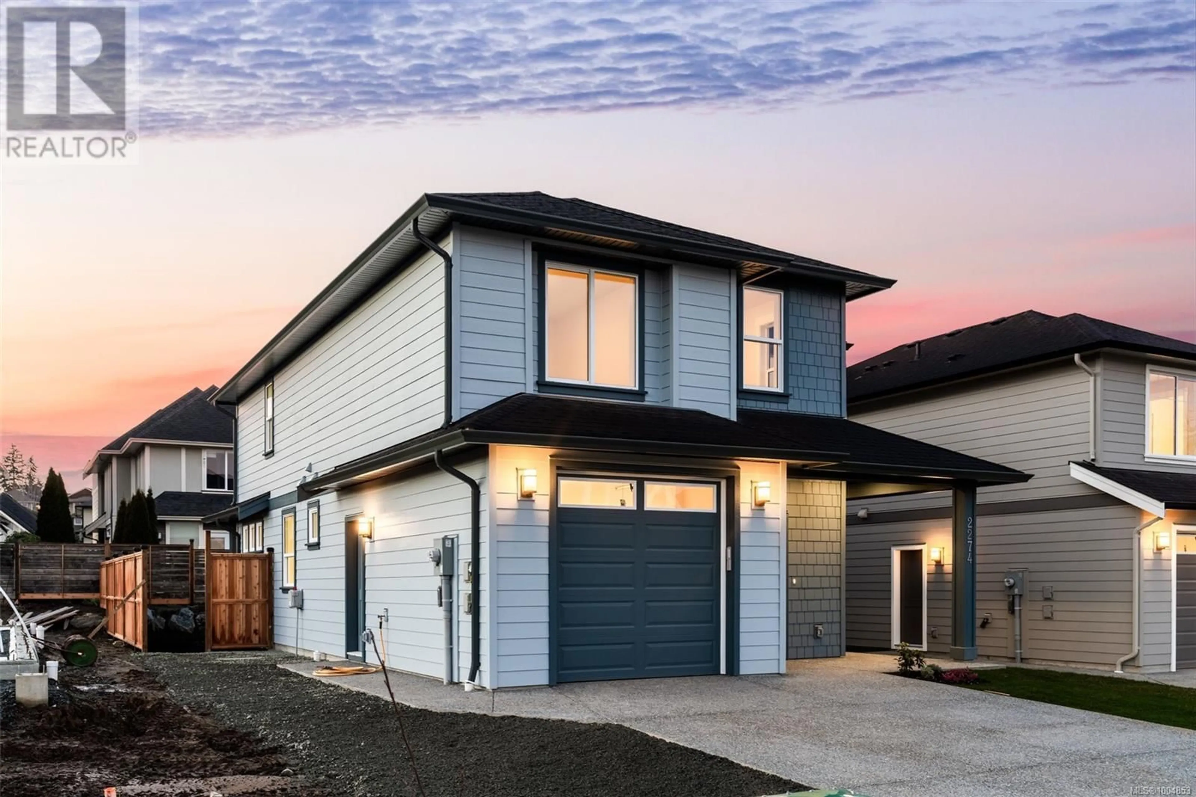 Home with vinyl exterior material, street for 2274 EVELYN LANE, Sooke British Columbia V9Z0W3