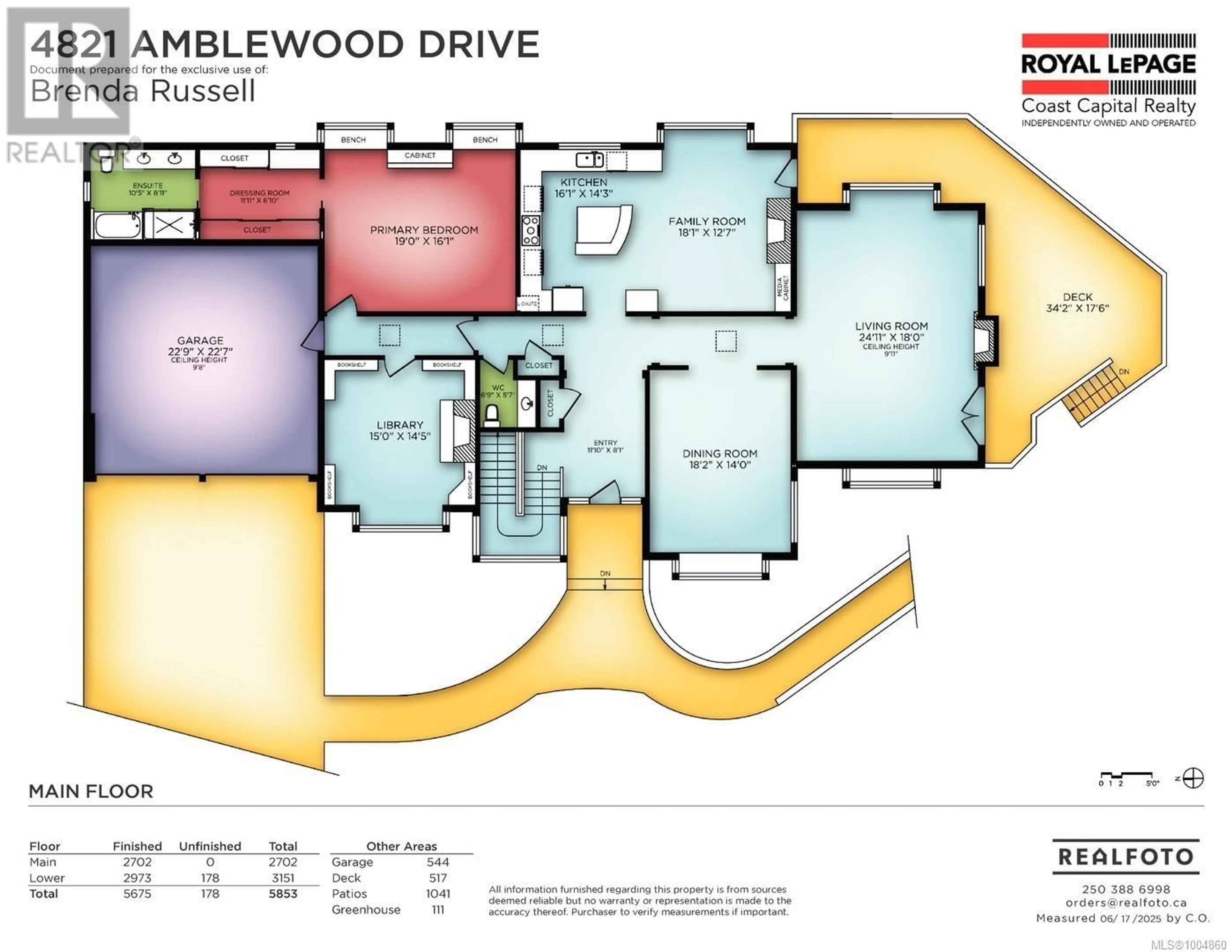 Floor plan for 4821 AMBLEWOOD DRIVE, Saanich British Columbia V8Y2S5