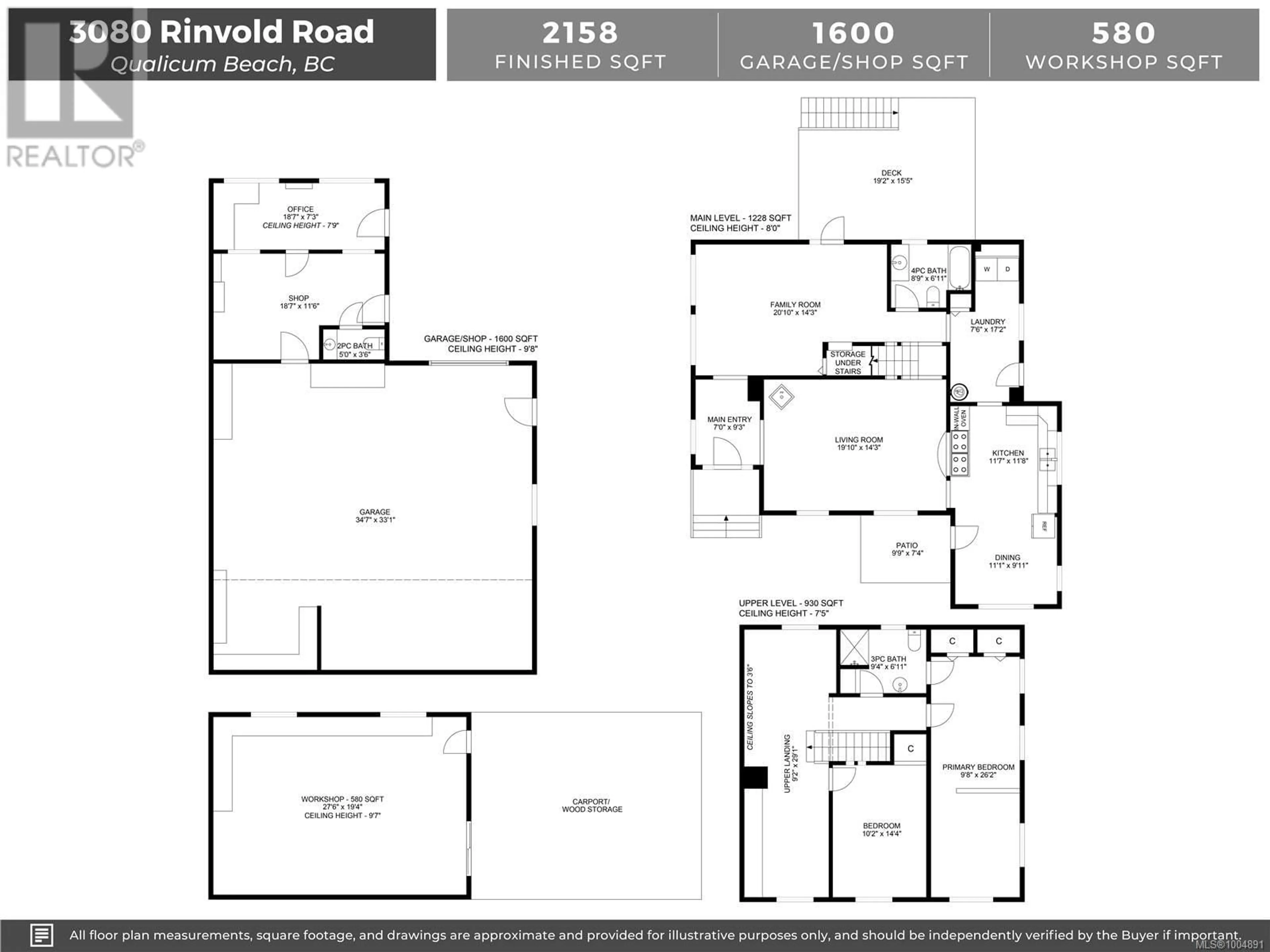 Floor plan for 3080 RINVOLD ROAD, Qualicum Beach British Columbia V9K1X3