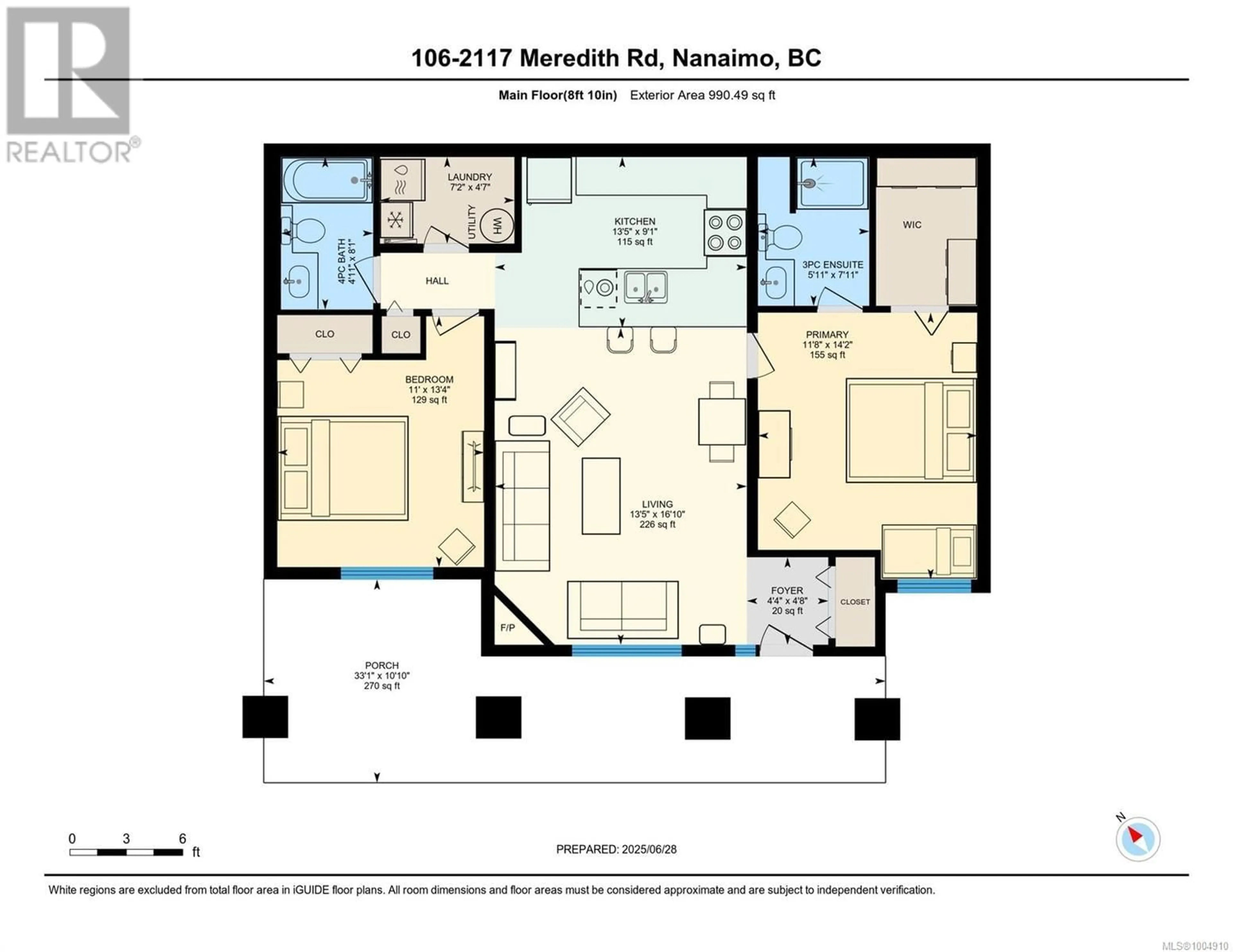 Floor plan for 106 - 2117 MEREDITH ROAD, Nanaimo British Columbia V9S2N2