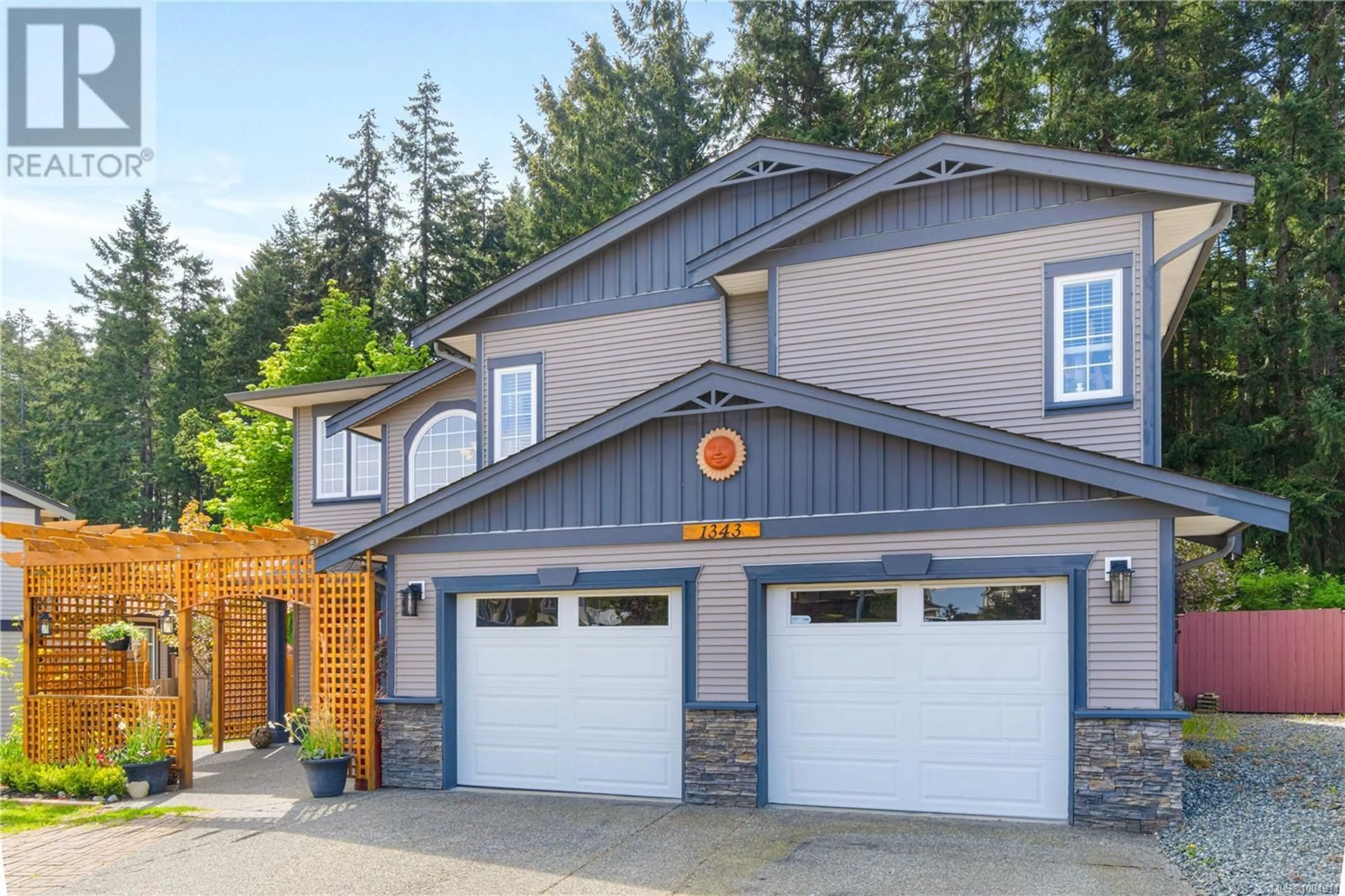Home with vinyl exterior material, street for 1343 THALIA PLACE, Nanaimo British Columbia V9R7E1