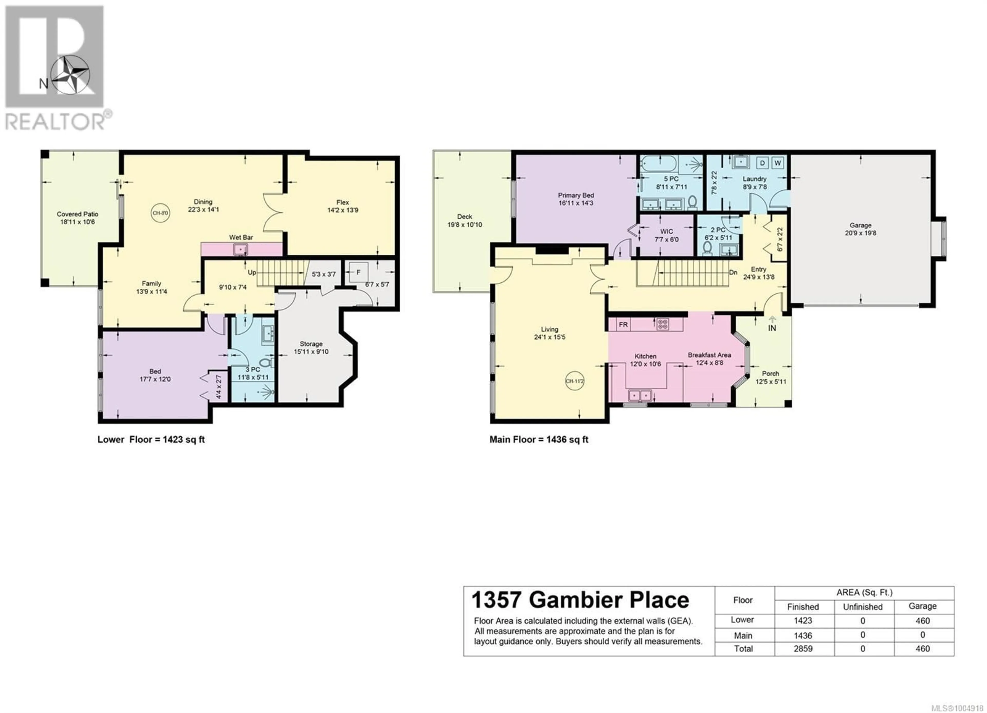 Floor plan for 1357 GAMBIER PLACE, Parksville British Columbia V9P2Y4