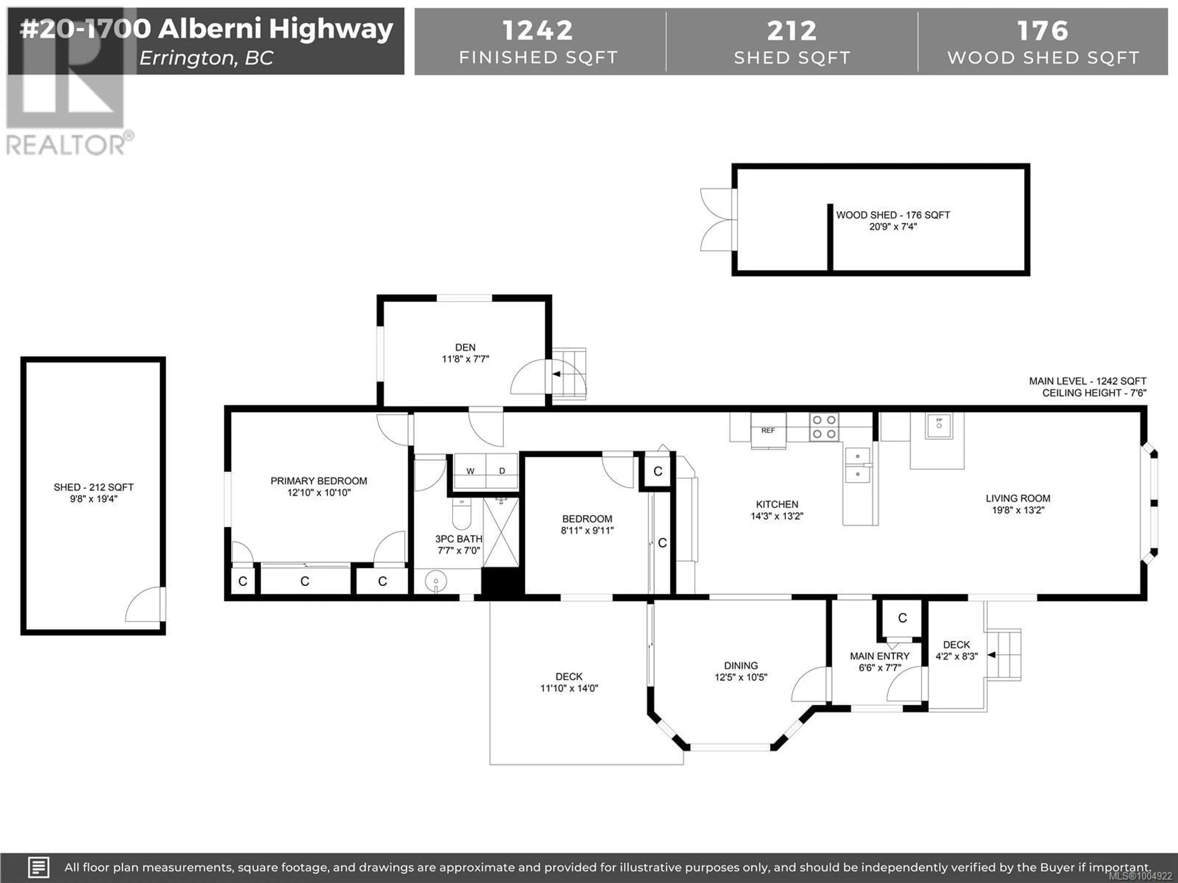 Floor plan for 20 - 1700 ALBERNI HIGHWAY, Coombs British Columbia V0R1M0