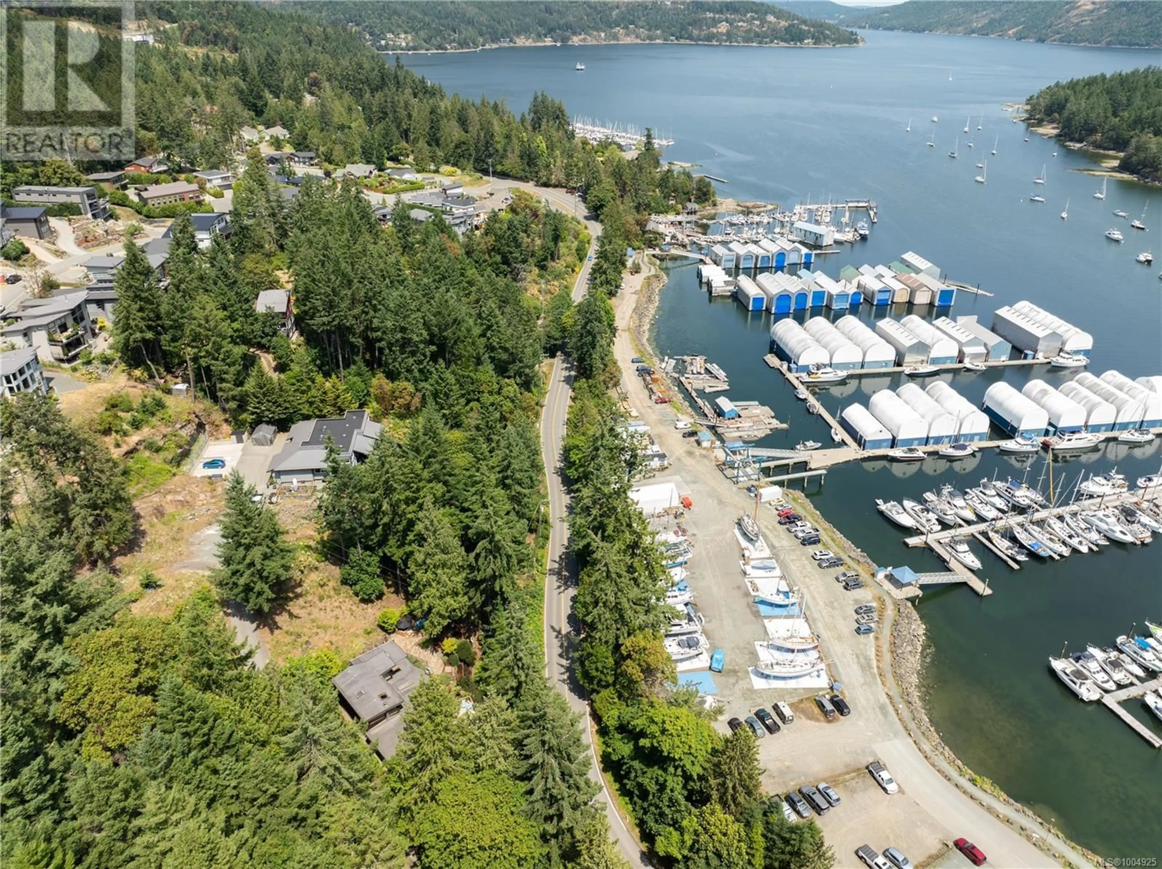 A pic from outside/outdoor area/front of a property/back of a property/a pic from drone, water/lake/river/ocean view for 6160 GENOA BAY ROAD, Duncan British Columbia V9Y5L5