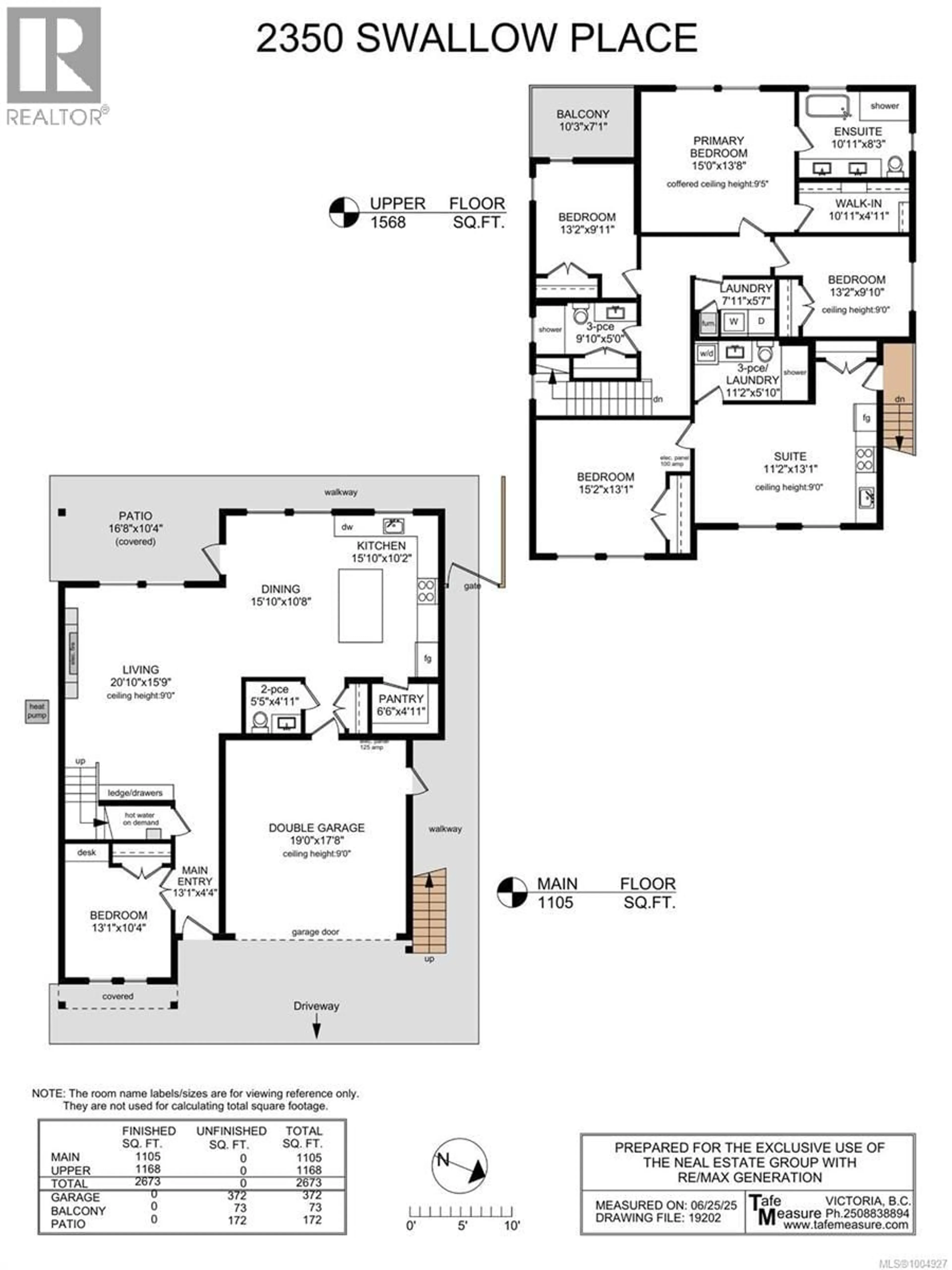 Floor plan for 2350 SWALLOW PLACE, Langford British Columbia V9B6Y6