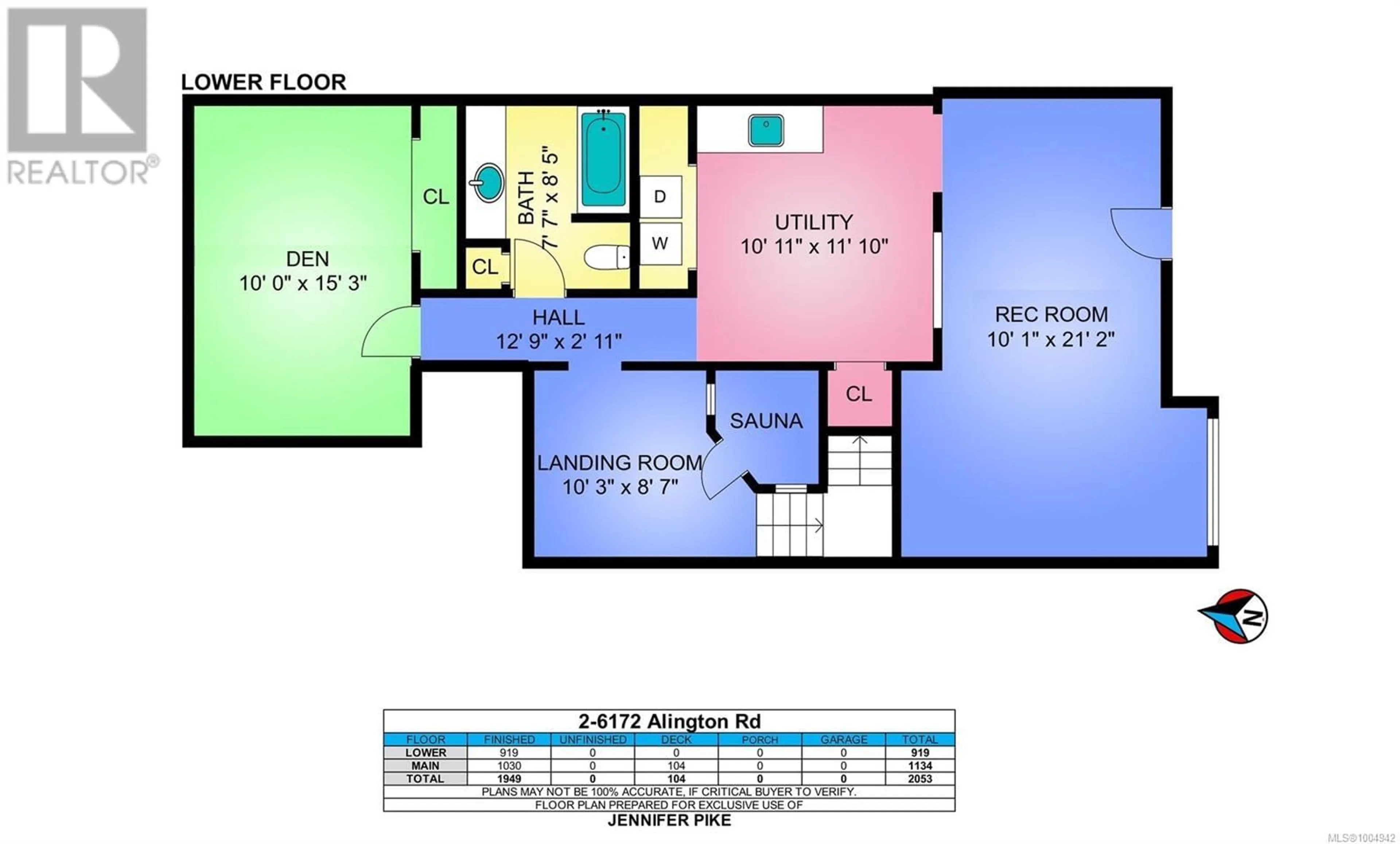 Floor plan for 2 - 6172 ALINGTON ROAD, Duncan British Columbia V9L2E9