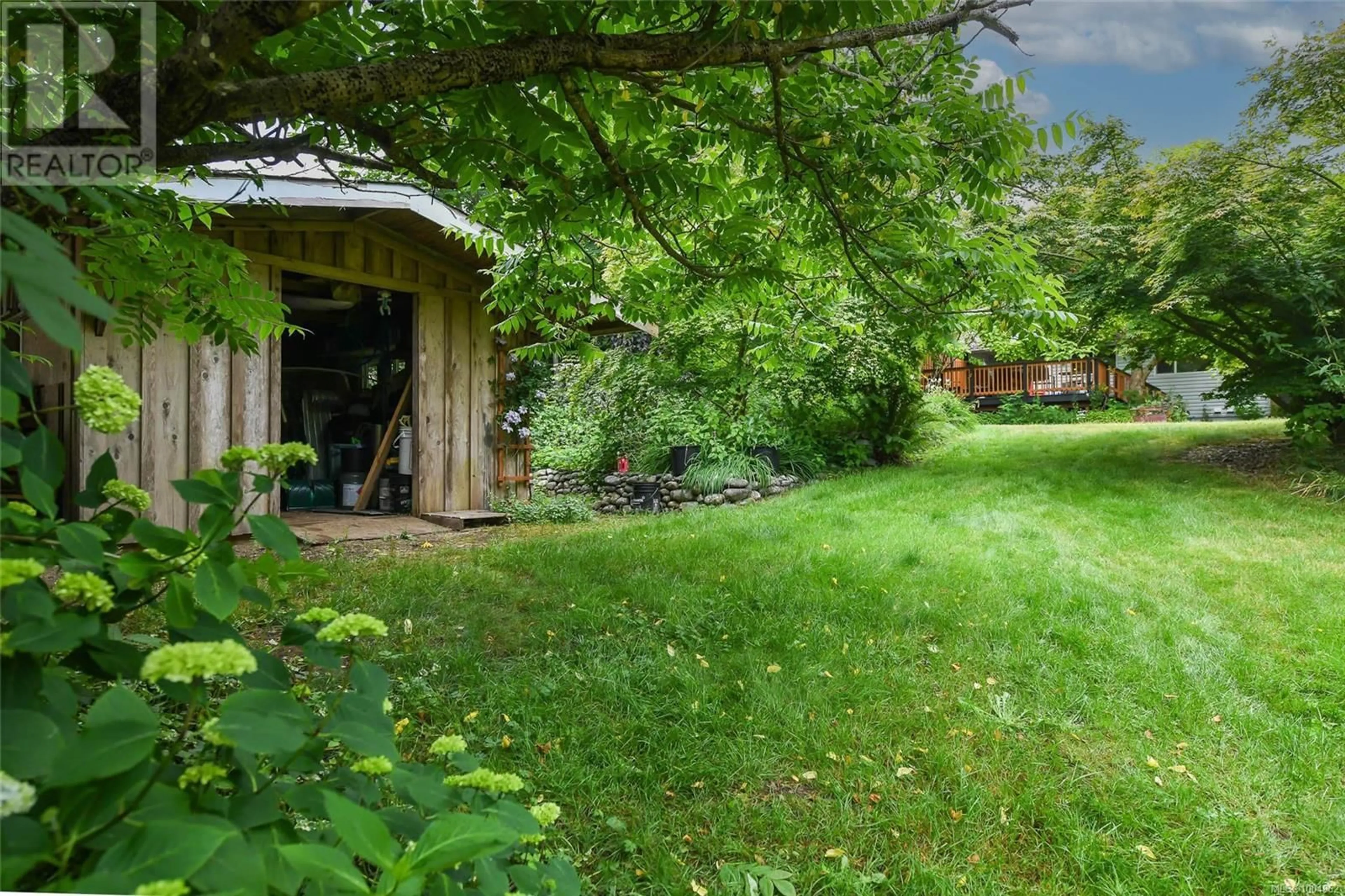Patio, forest/trees view for 8732 PAULSEN ROAD, Black Creek British Columbia V9J1J8
