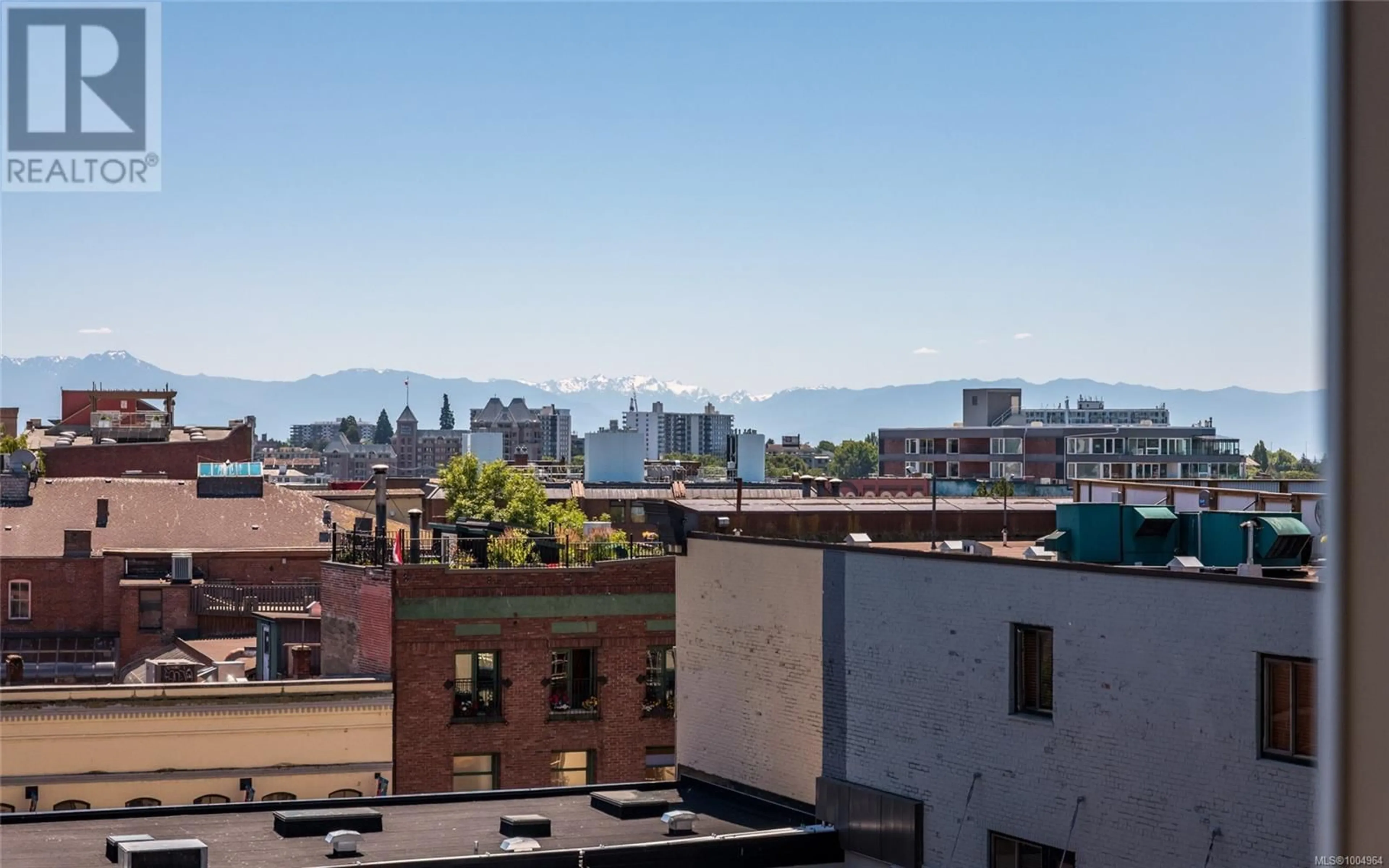Balcony in the apartment, city buildings view from balcony for 510 - 517 FISGARD STREET, Victoria British Columbia V8W0C5