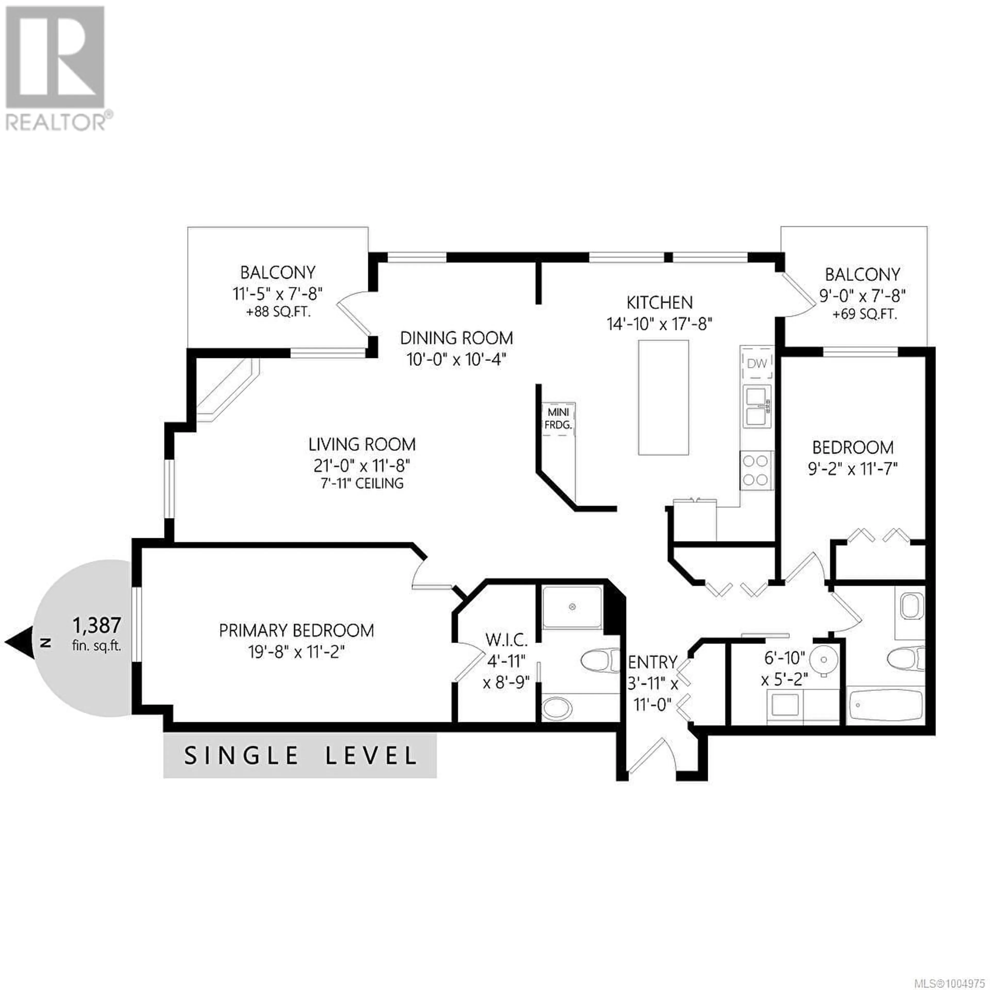 Floor plan for 204 - 2421 SIDNEY AVENUE, Sidney British Columbia V8L1Y8
