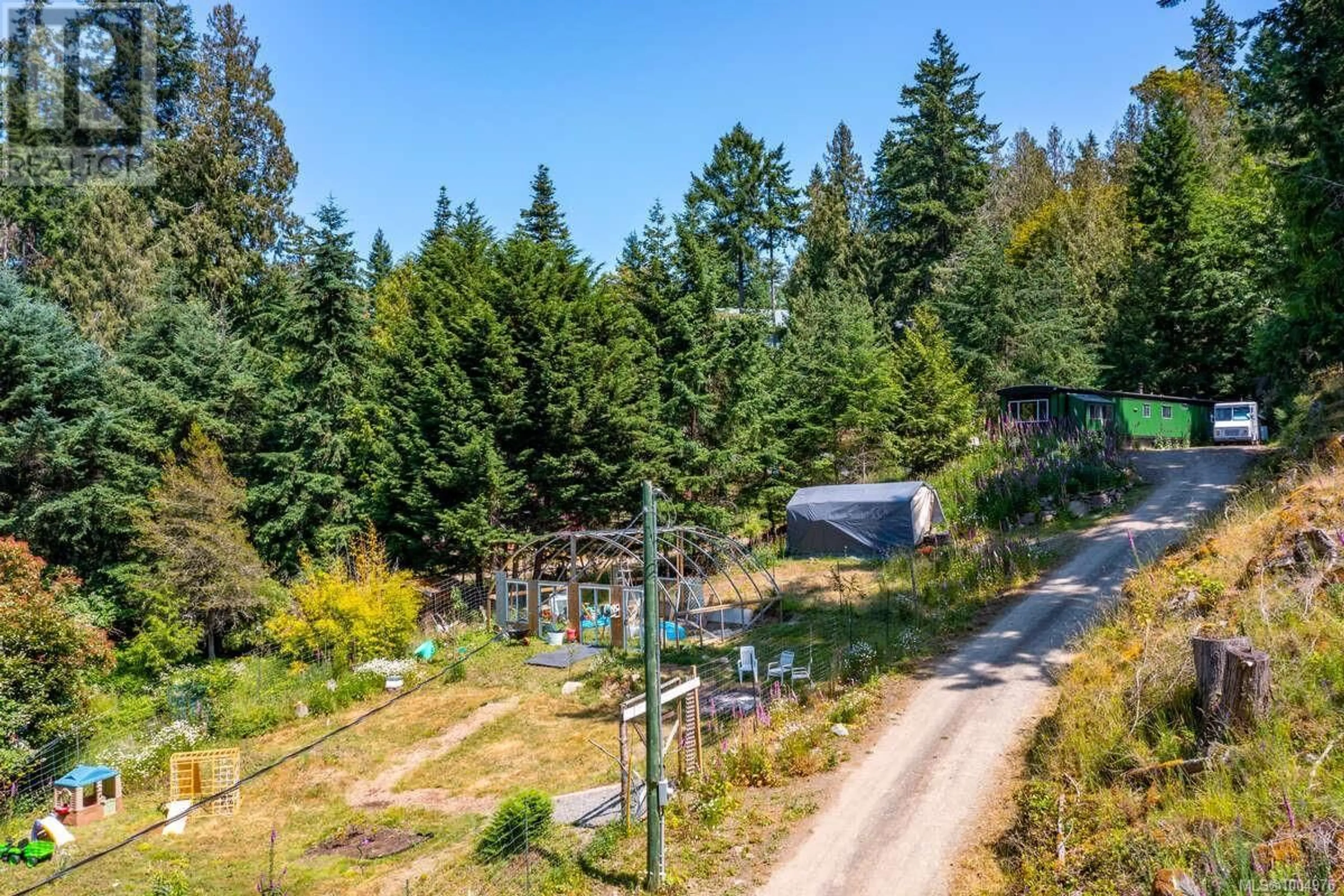 A pic from outside/outdoor area/front of a property/back of a property/a pic from drone, forest/trees view for 2620 GUNWHALE ROAD, Pender Island British Columbia V0N2M2