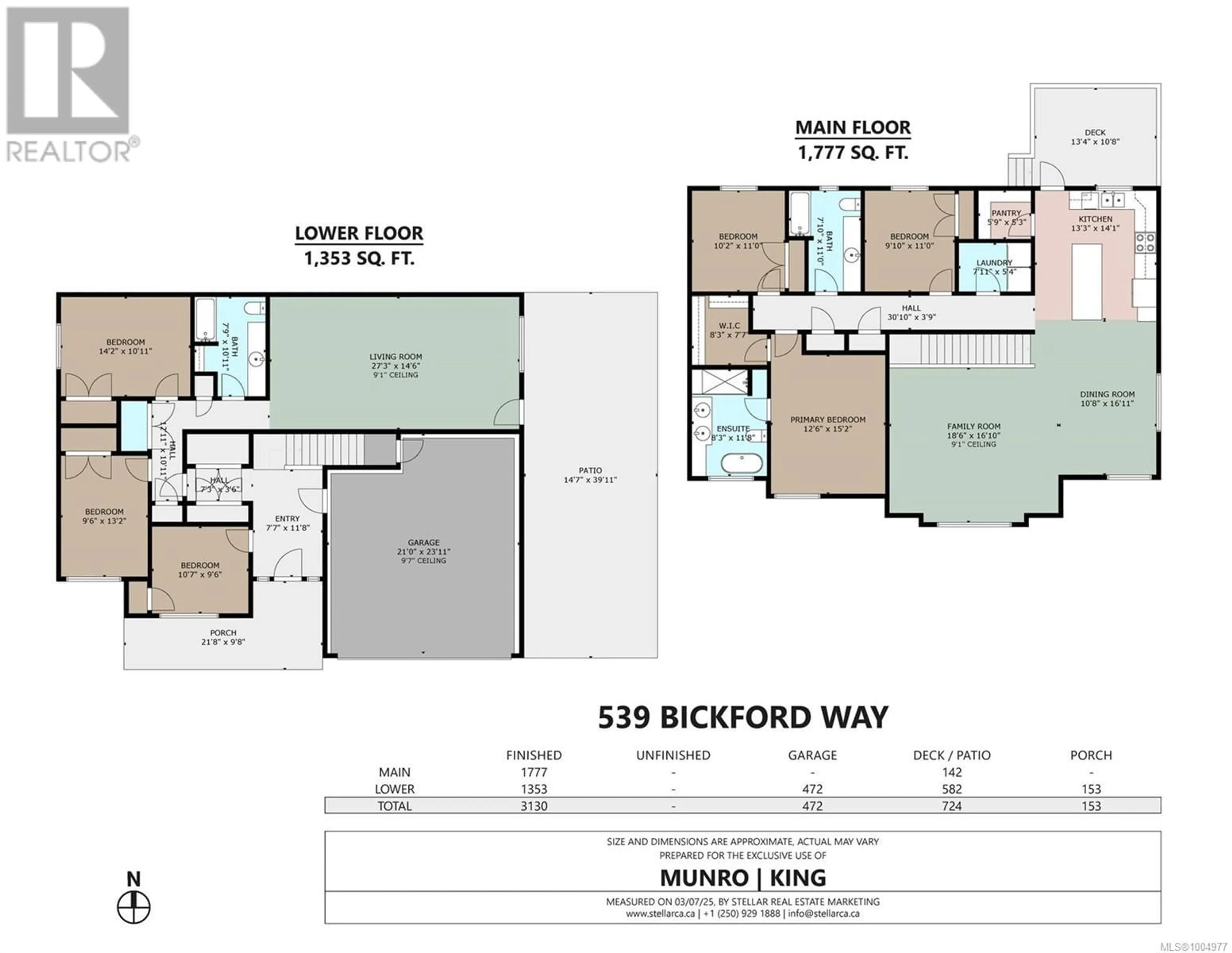Floor plan for 539 BICKFORD WAY, Mill Bay British Columbia V8H1H7