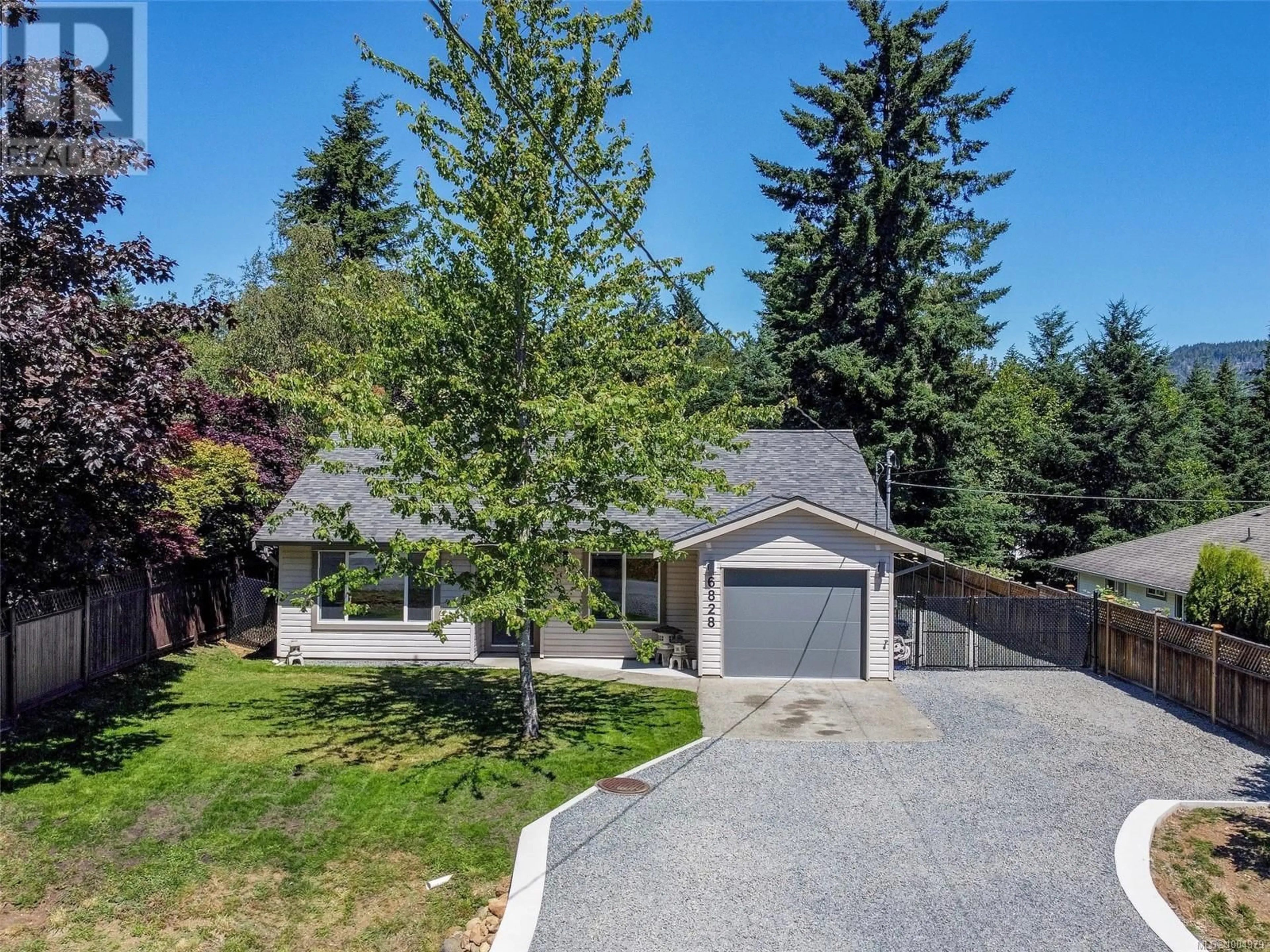 A pic from outside/outdoor area/front of a property/back of a property/a pic from drone, street for 6828 BLANCHARD ROAD, Sooke British Columbia V0S1N0