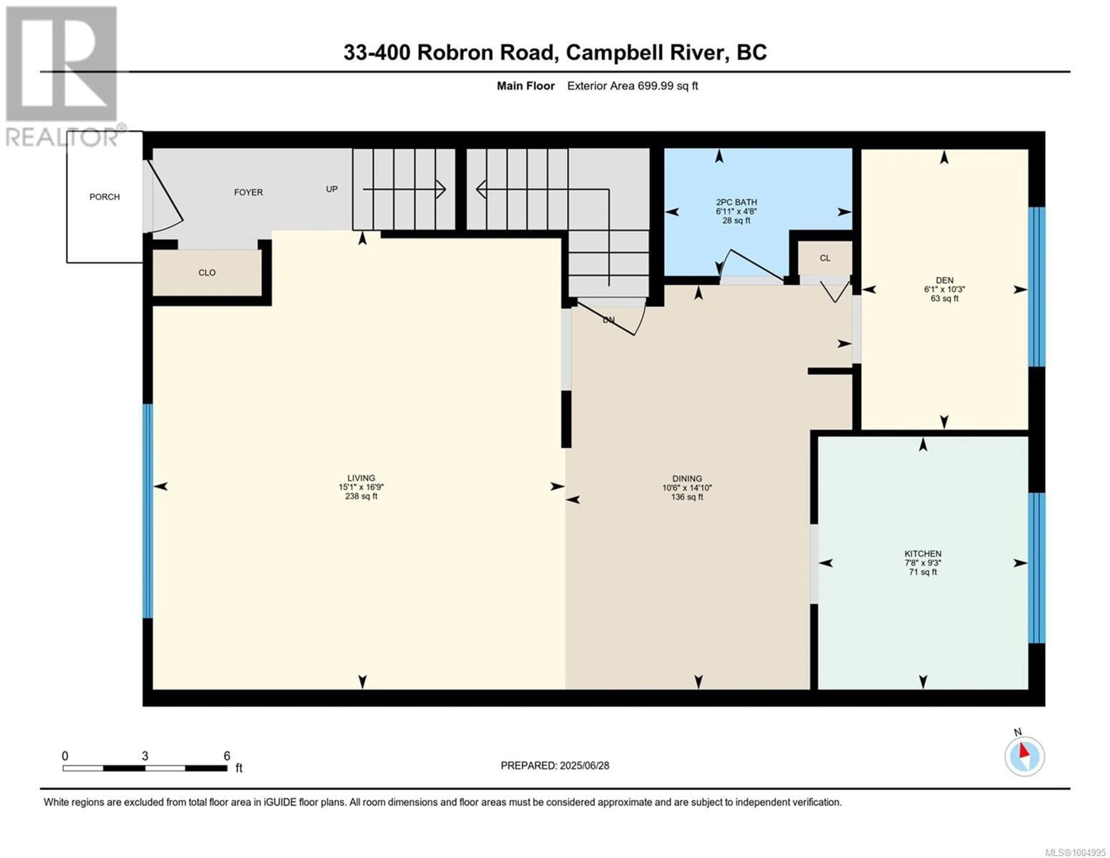Floor plan for 33 - 400 ROBRON ROAD, Campbell River British Columbia V9W5N5